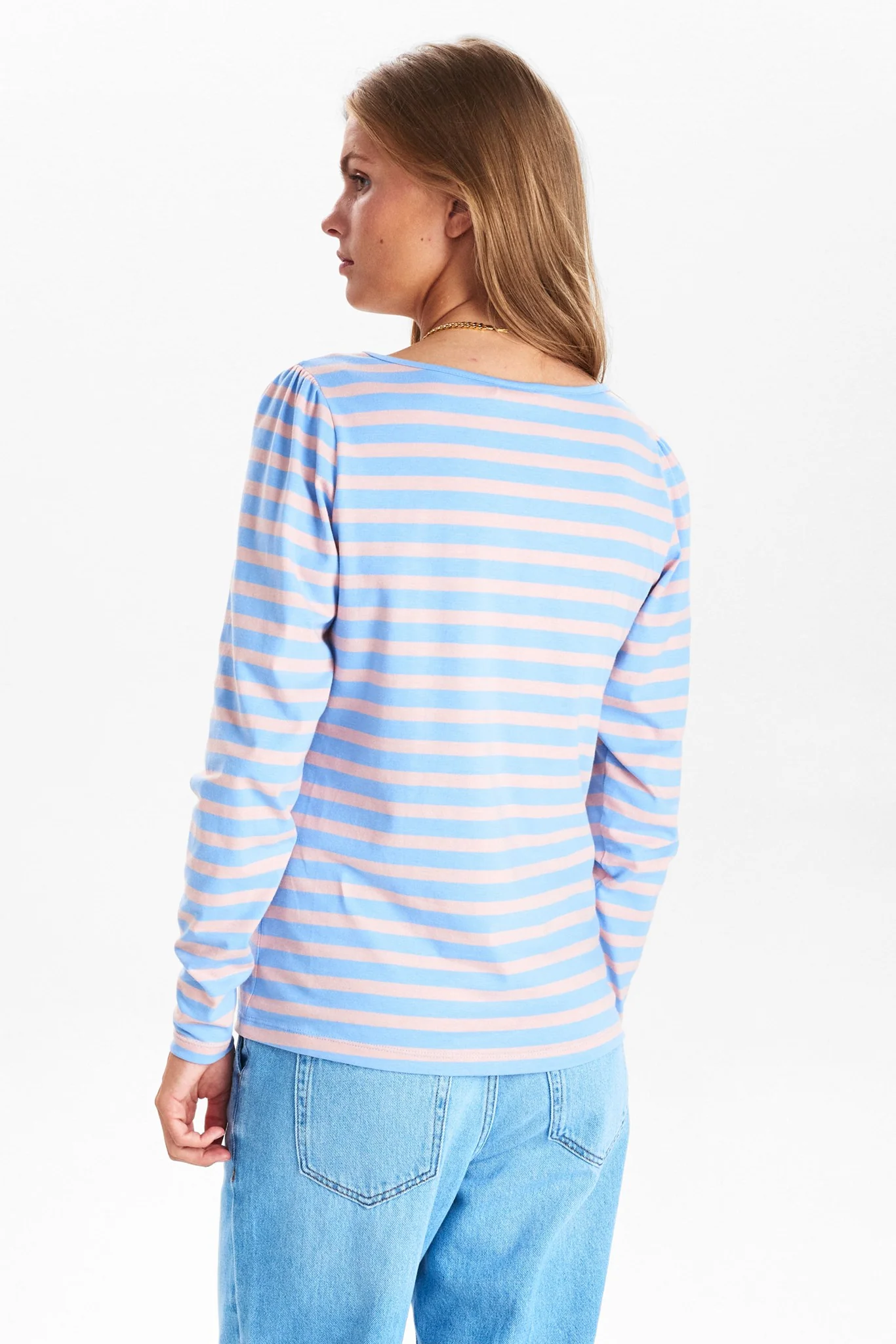 NUDAIMI LS T-SHIRT-NOOS-GOTS - Bel Air Blue - Image 2