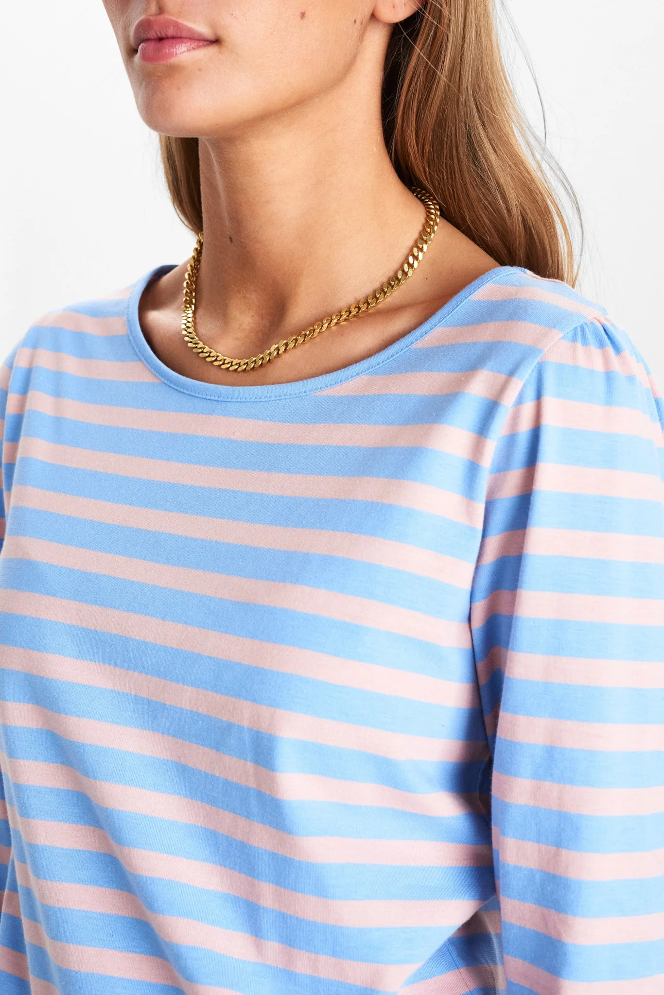 NUDAIMI LS T-SHIRT-NOOS-GOTS - Bel Air Blue - Image 4
