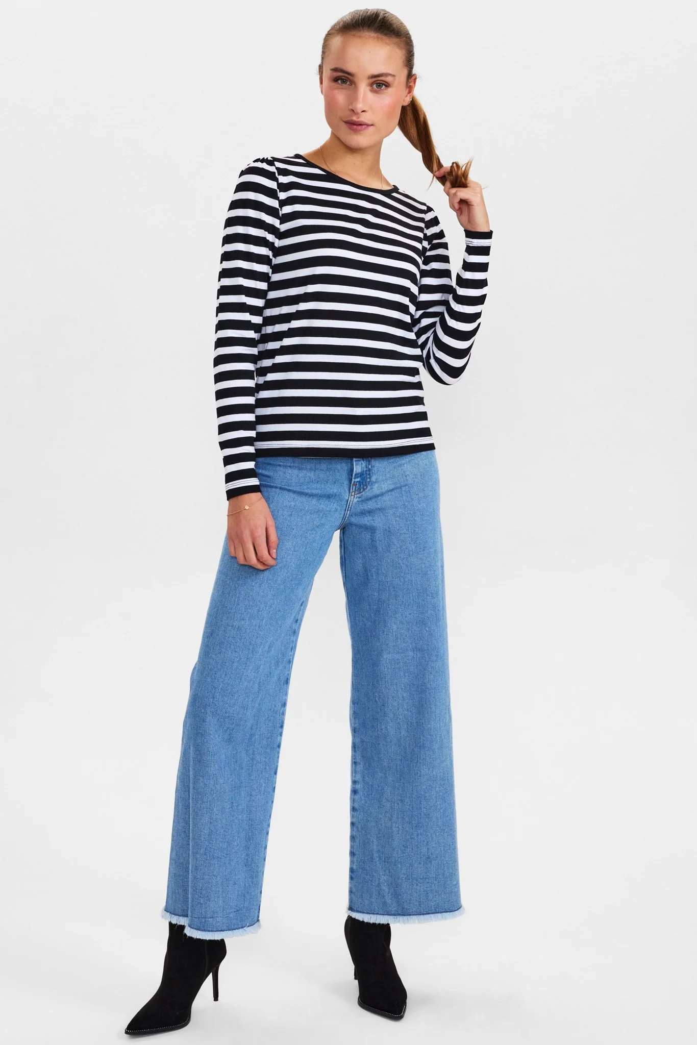 NUDAIMI LS T-SHIRT-NOOS-GOTS - Bright White - Image 3