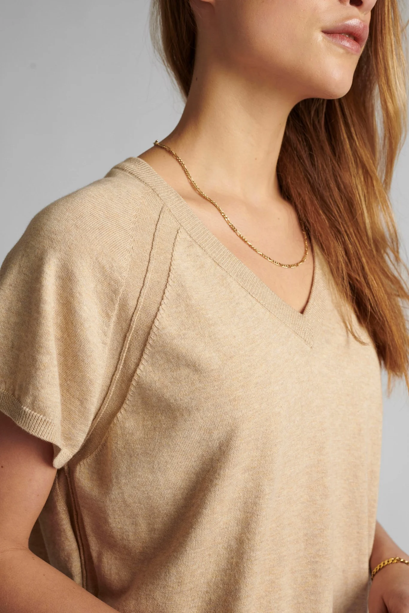 NUDARLENE V-NECK PULLOVER - Brazillian Sand - Image 4