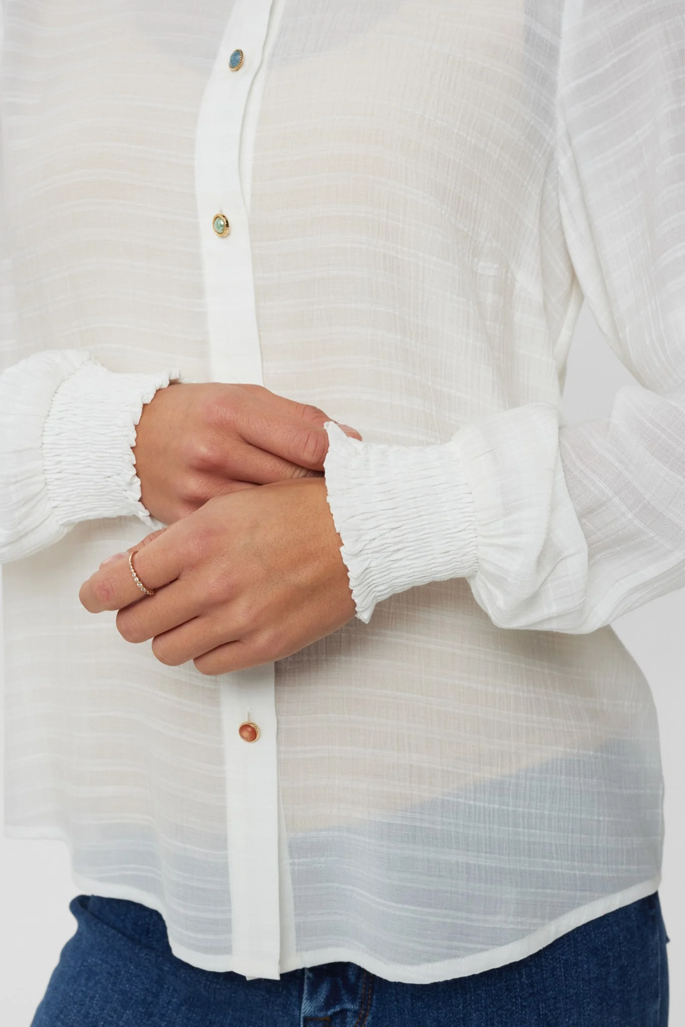 NUDARVA L/S  SHIRT - Bright White - Image 5