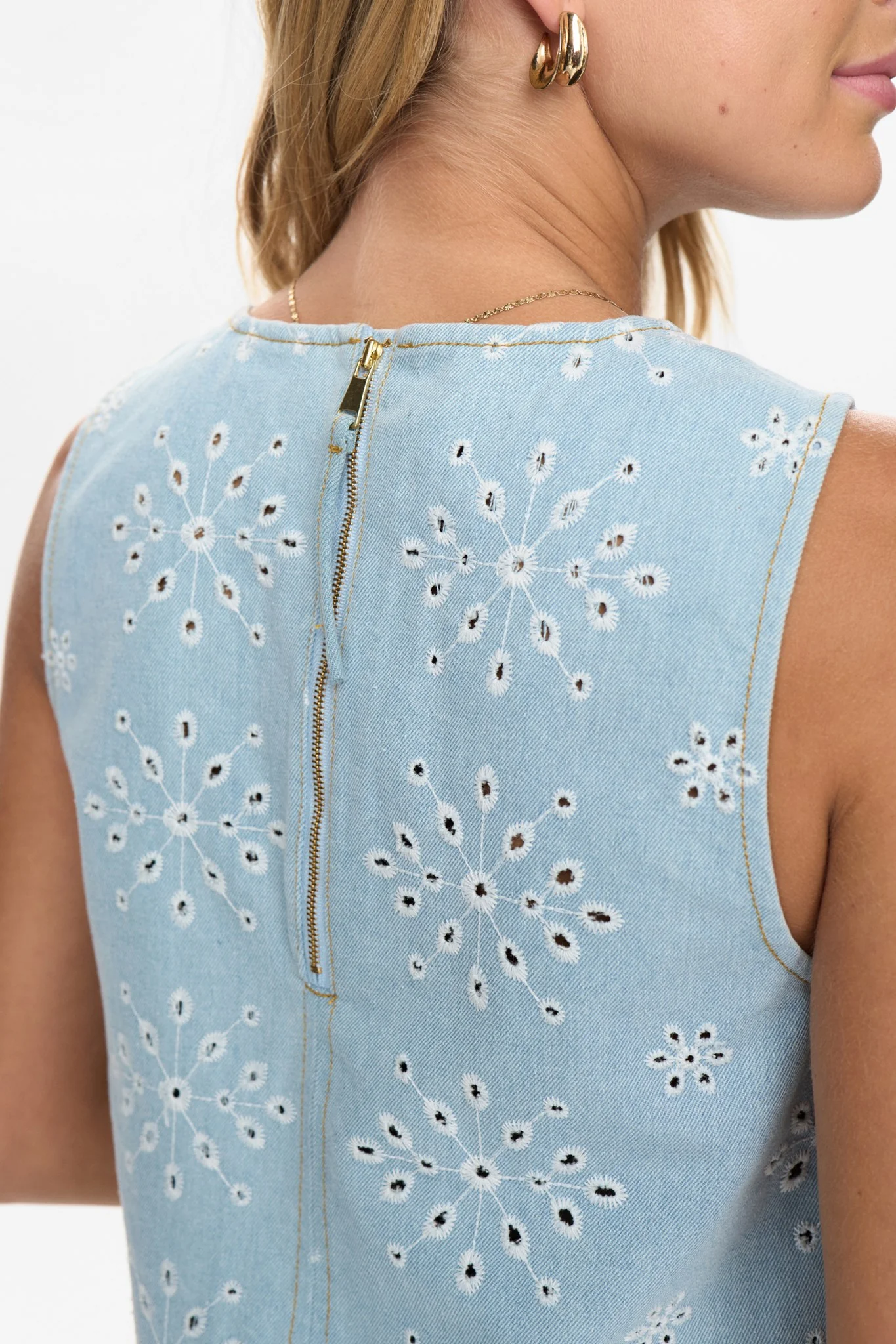 NUDELILAH TOP  - Light Blue Denim - Image 5