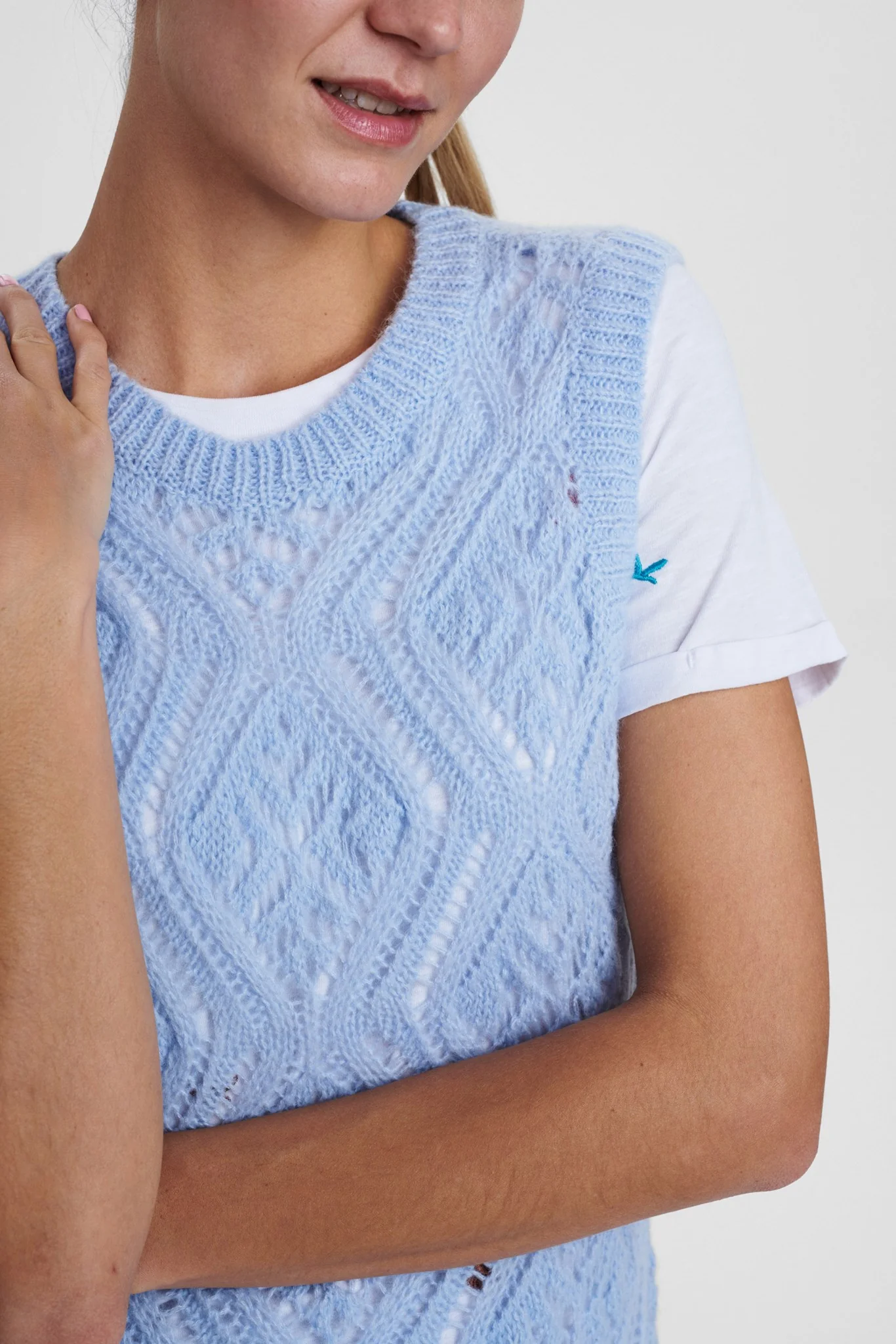 NUDELISE VEST - Della Robbia Blue - Image 5