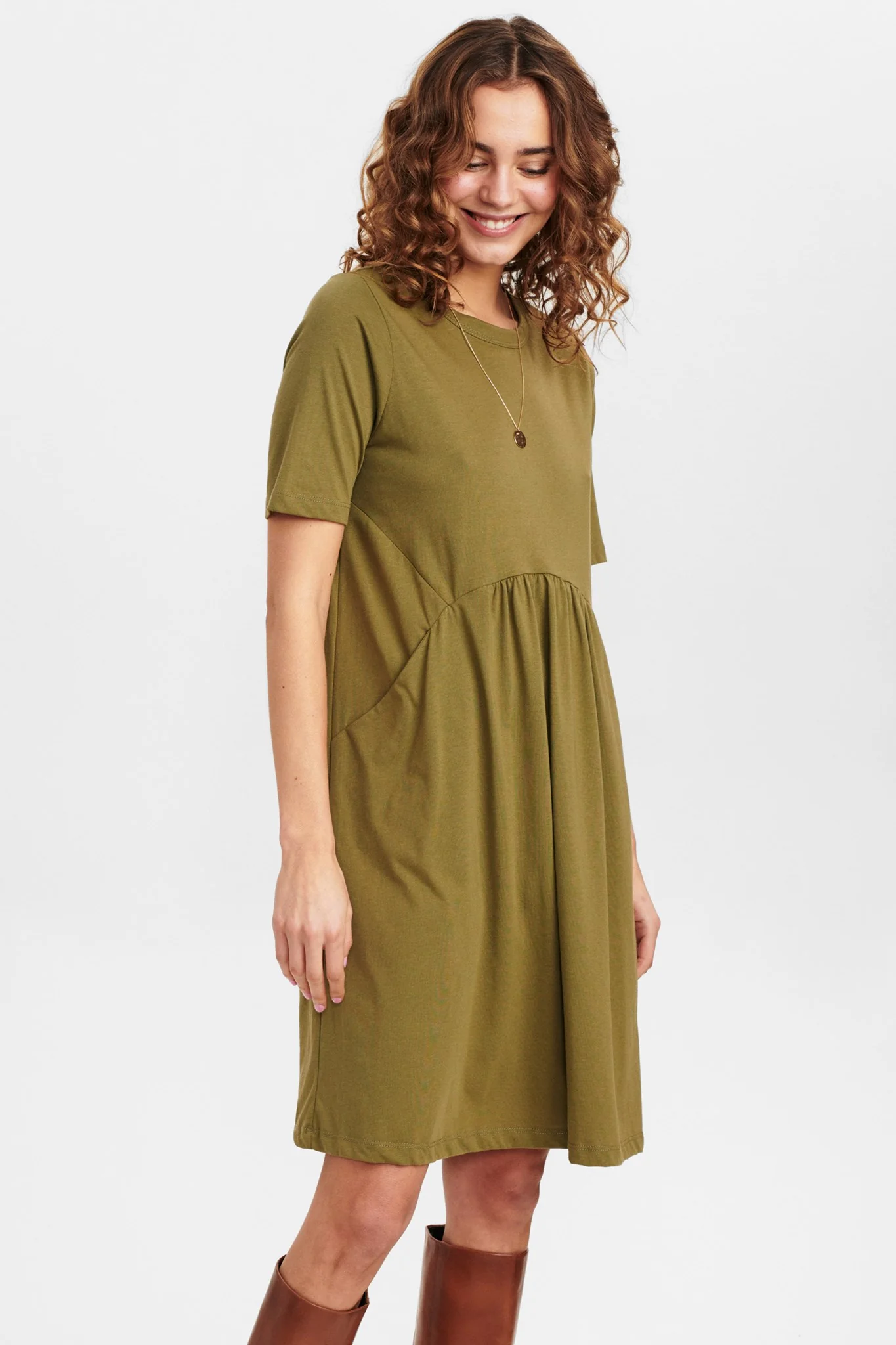 NUDIDI DRESS - MARTINI OLIVE