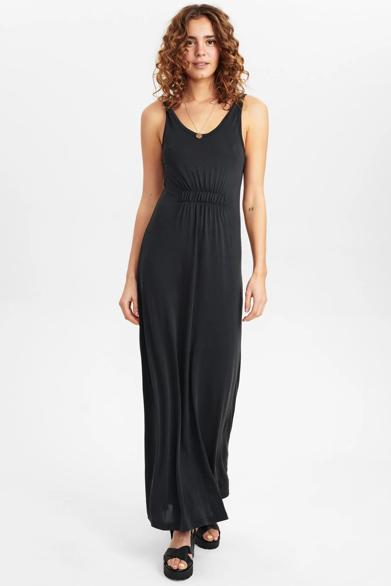 NUDORETTA LONG DRESS - Caviar