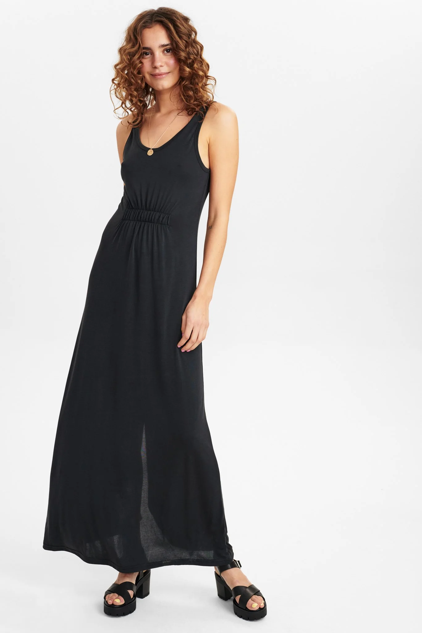 NUDORETTA LONG DRESS - Caviar - Image 3