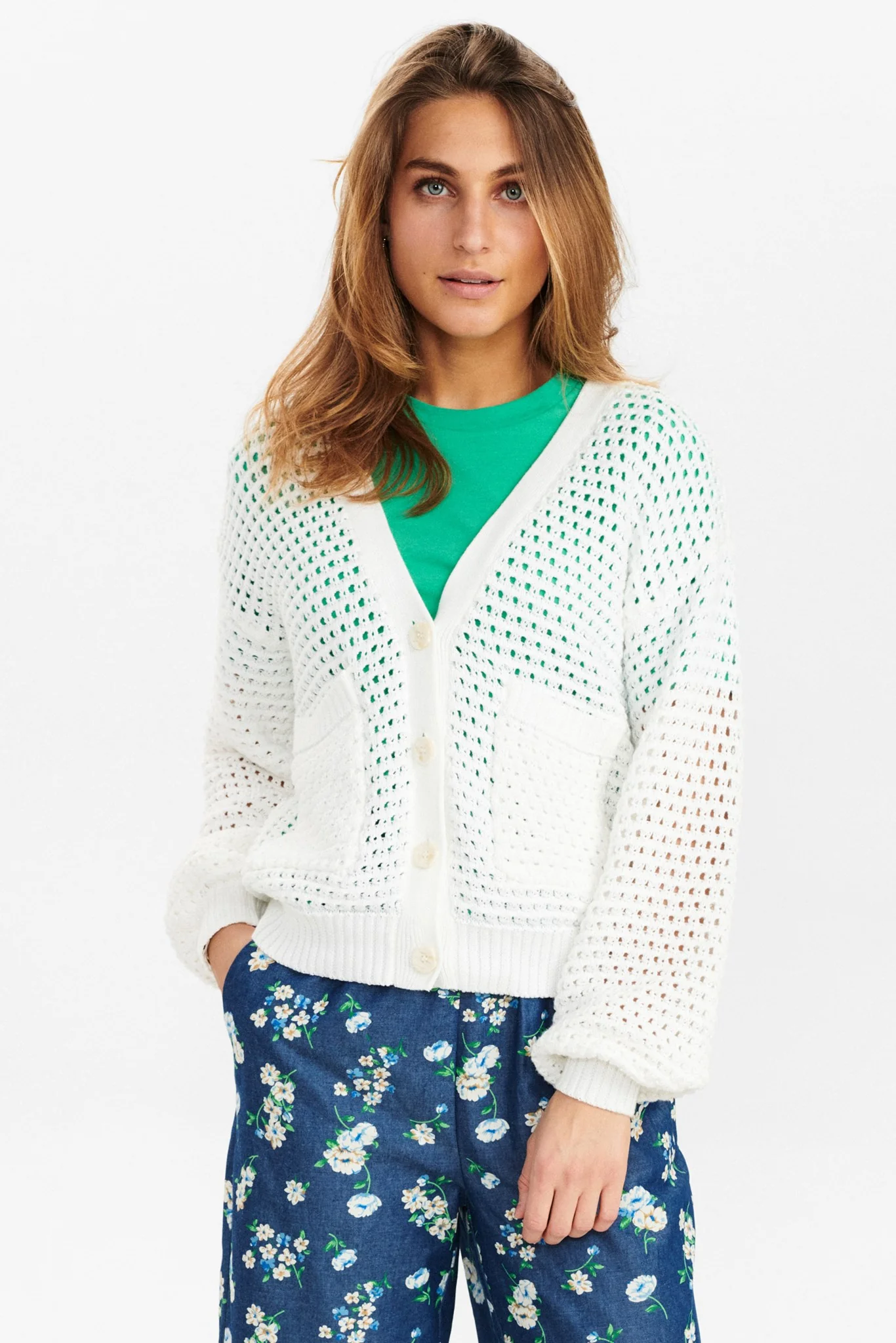 NUDORSEY CARDIGAN - Cloud Dancer