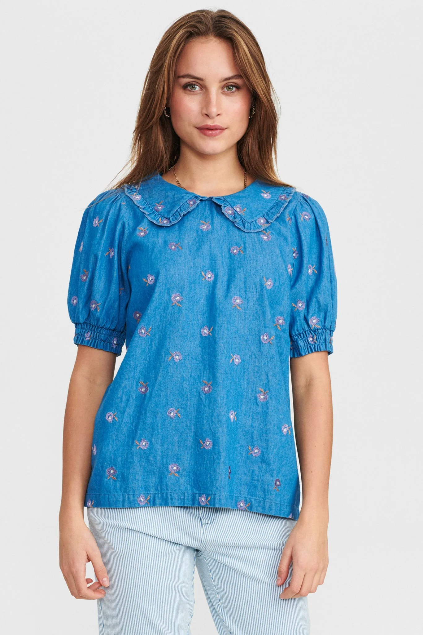 NUDOSS SHIRT - Medium Blue Denim
