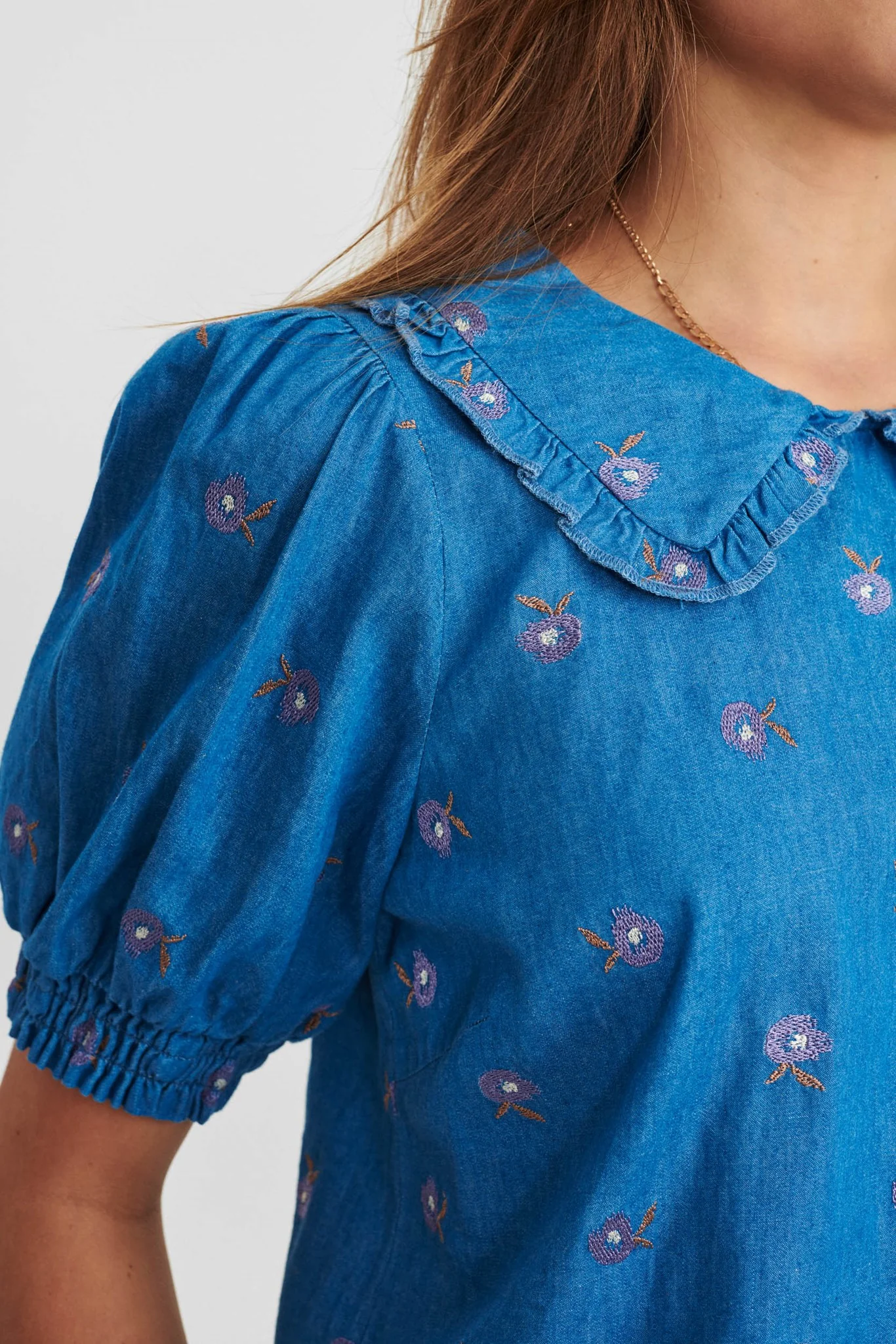 NUDOSS SHIRT - Medium Blue Denim - Image 4