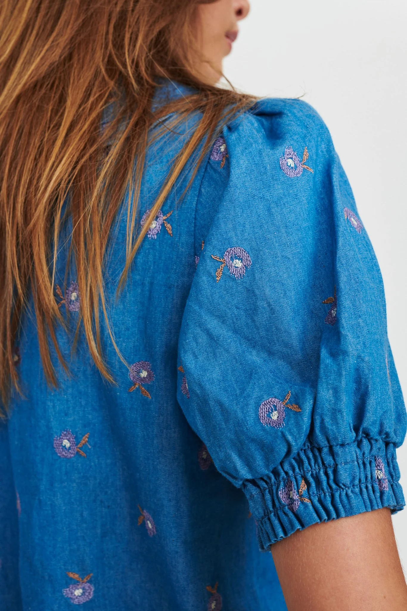 NUDOSS SHIRT - Medium Blue Denim - Image 5