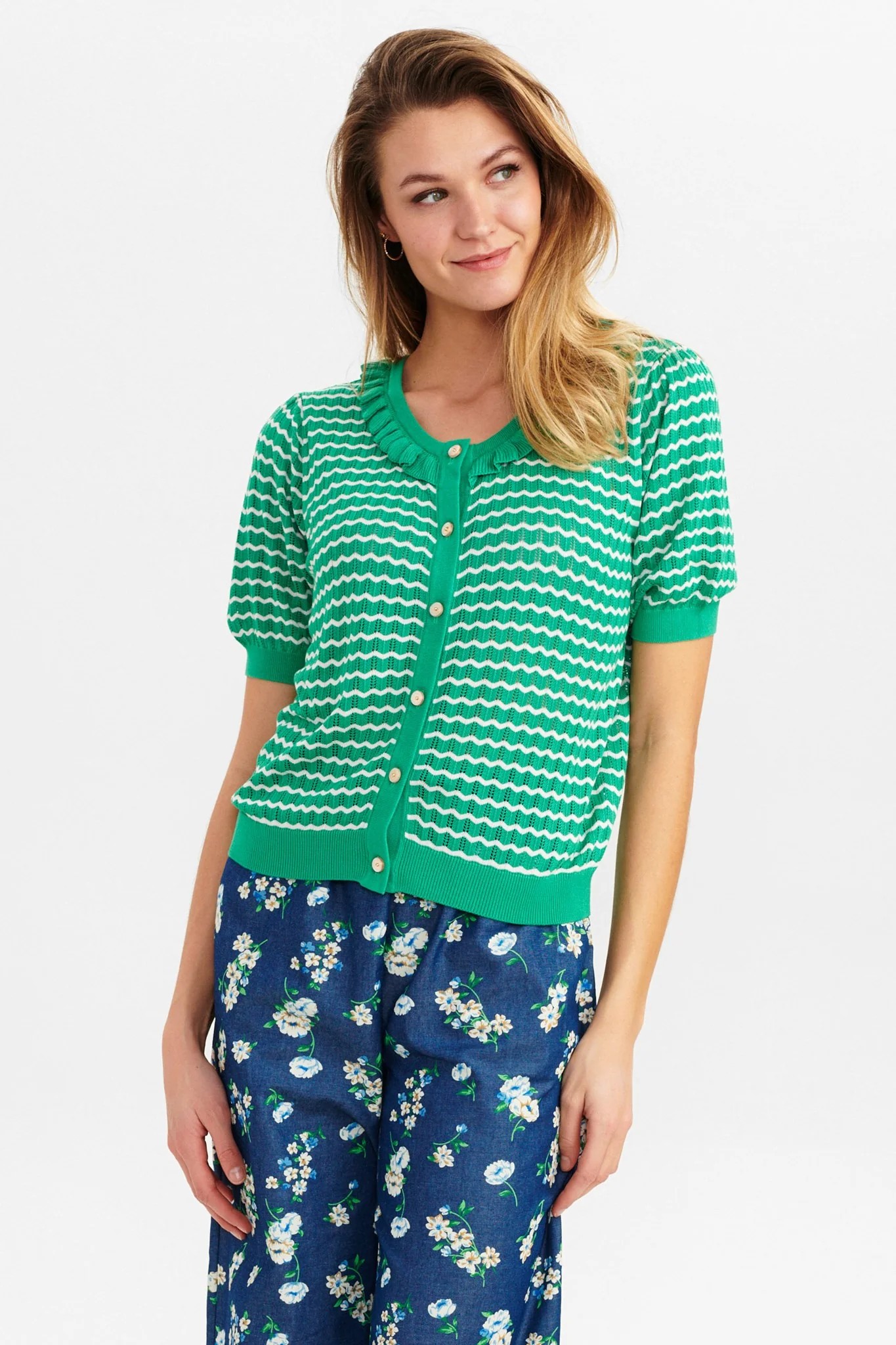 NUDUSTIN CARDIGAN - Simply Green