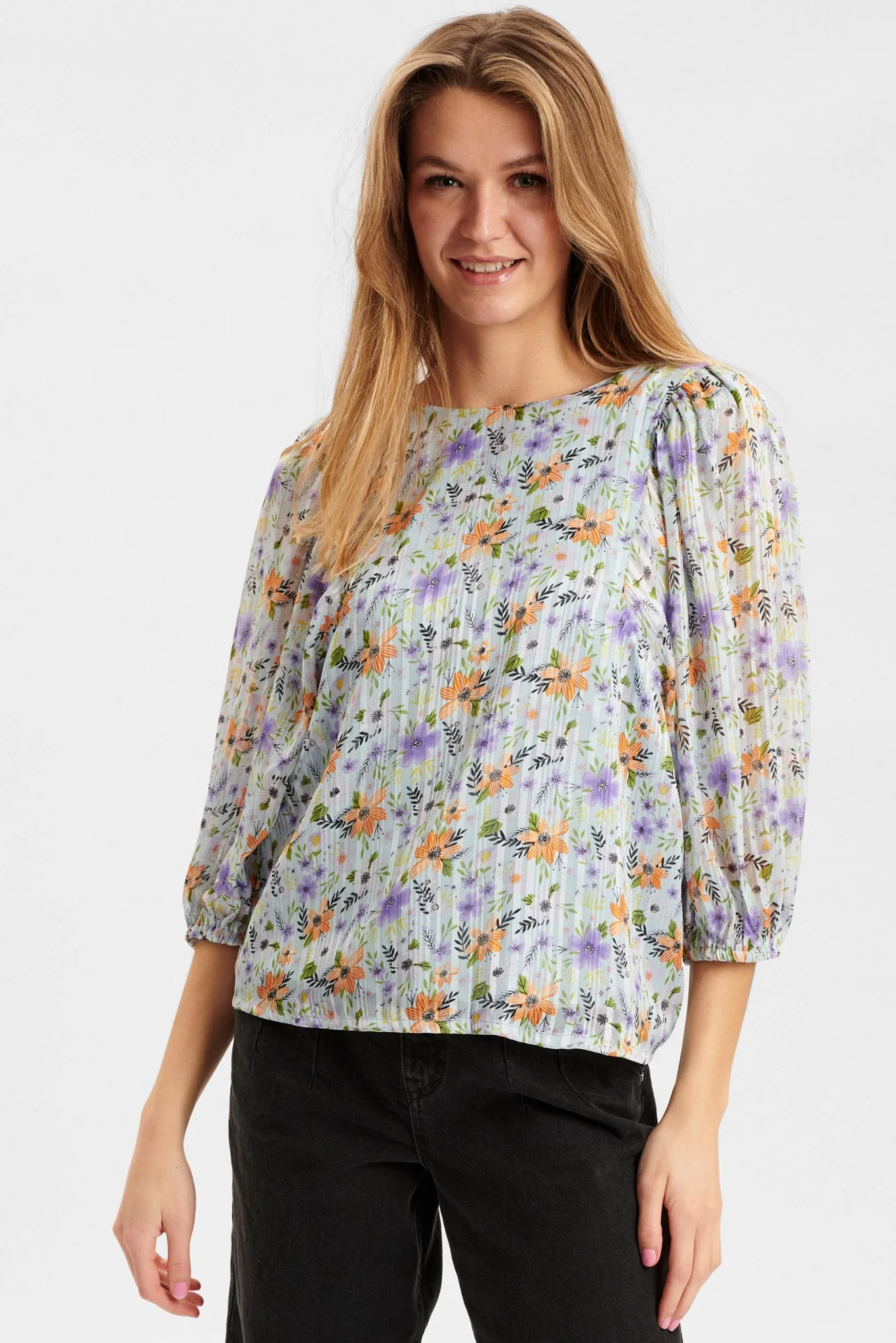NUDYANI BLOUSE - Blue Bell