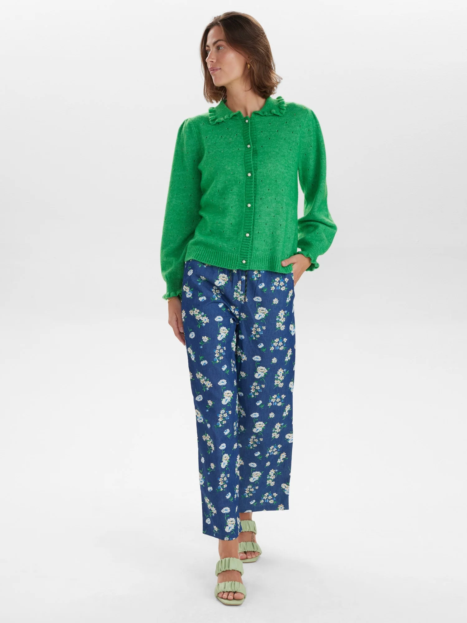 NUEBBA CARDIGAN - Kelly Green - Image 3