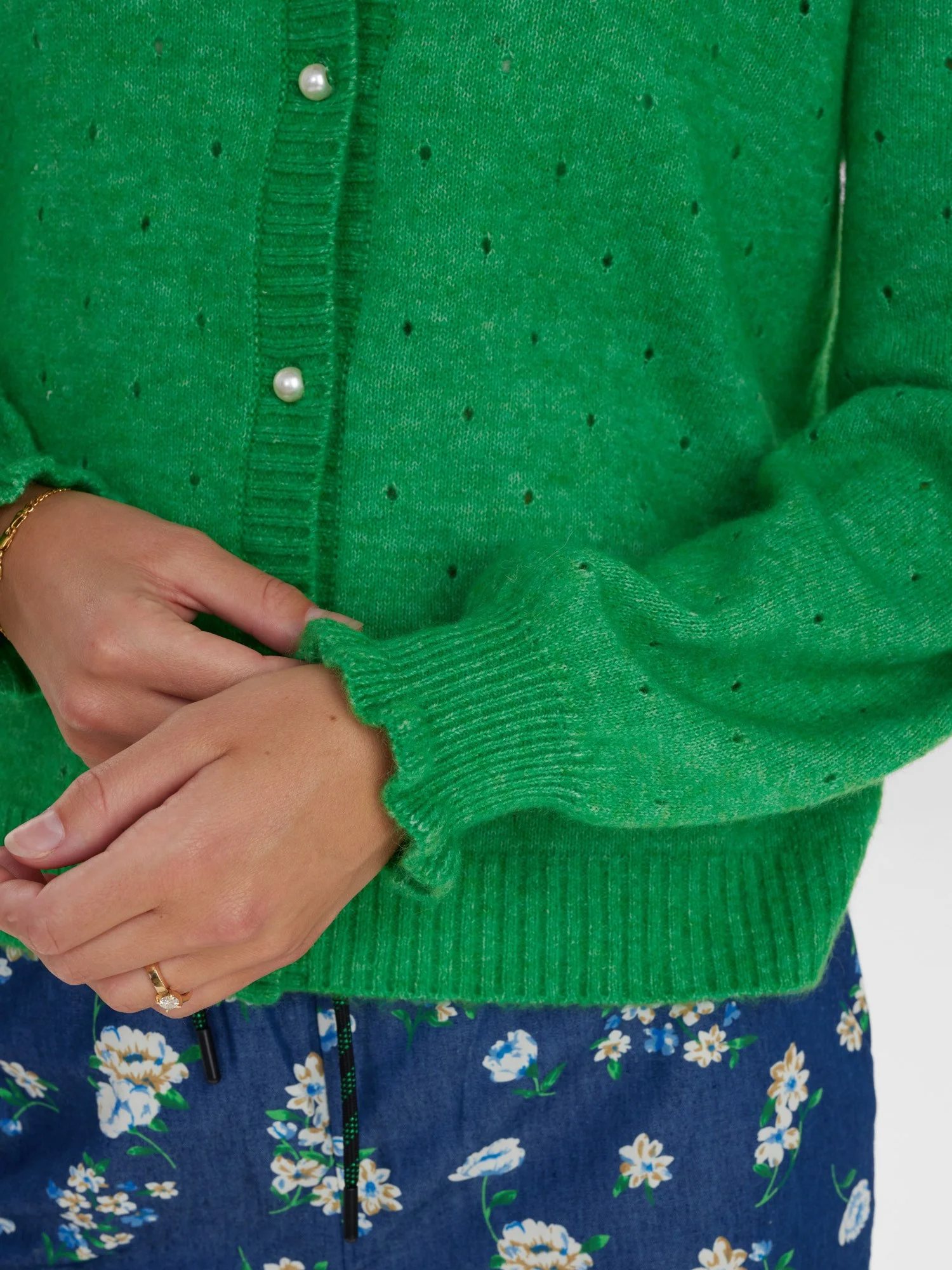 NUEBBA CARDIGAN - Kelly Green - Image 4