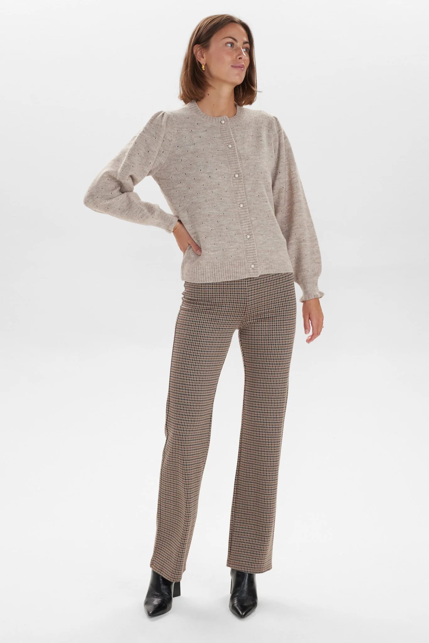 NUEBBA CARDIGAN W/O RUFFLE - Cobblestone - Image 3