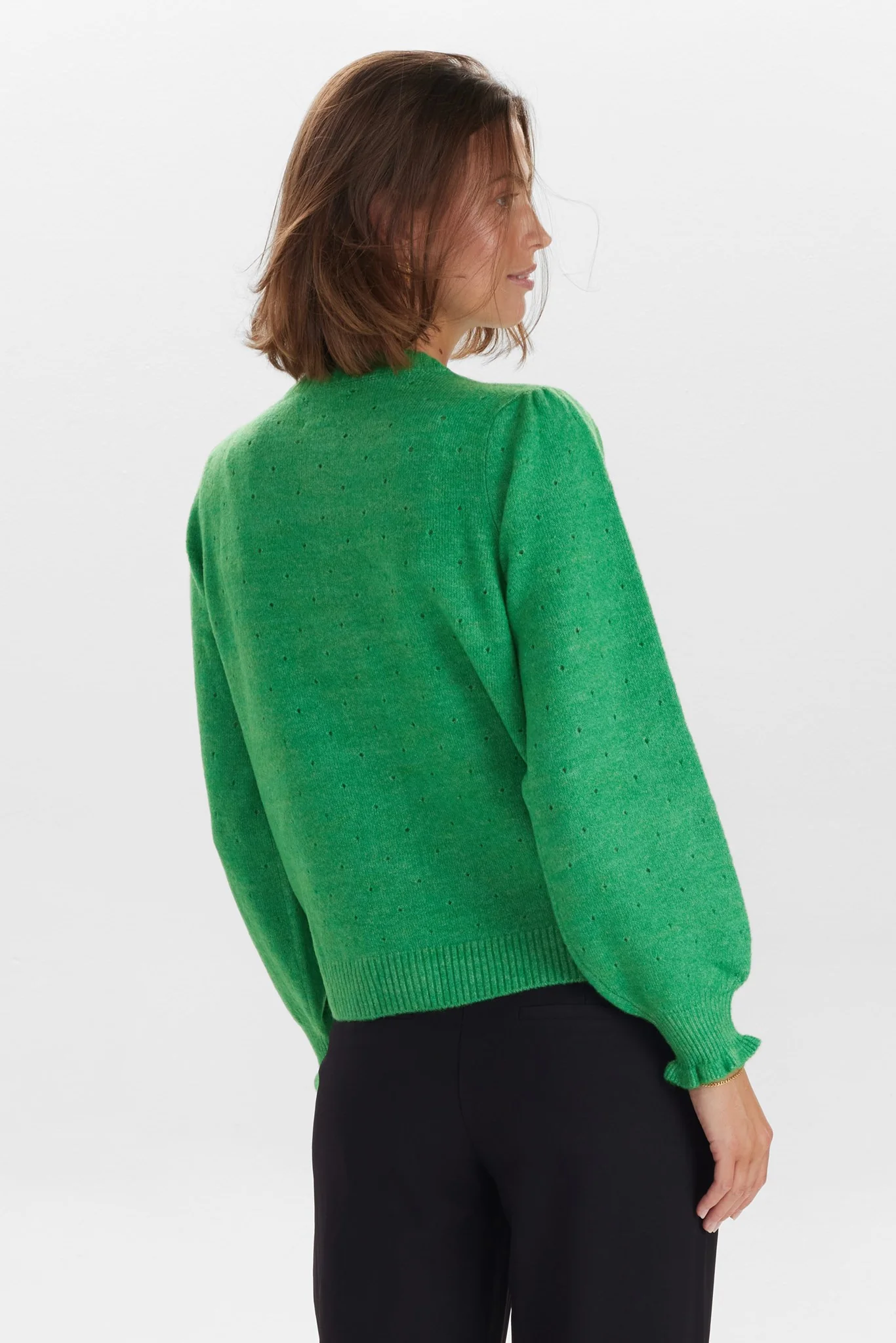 NUEBBA CARDIGAN W/O RUFFLE - Kelly Green - Image 2