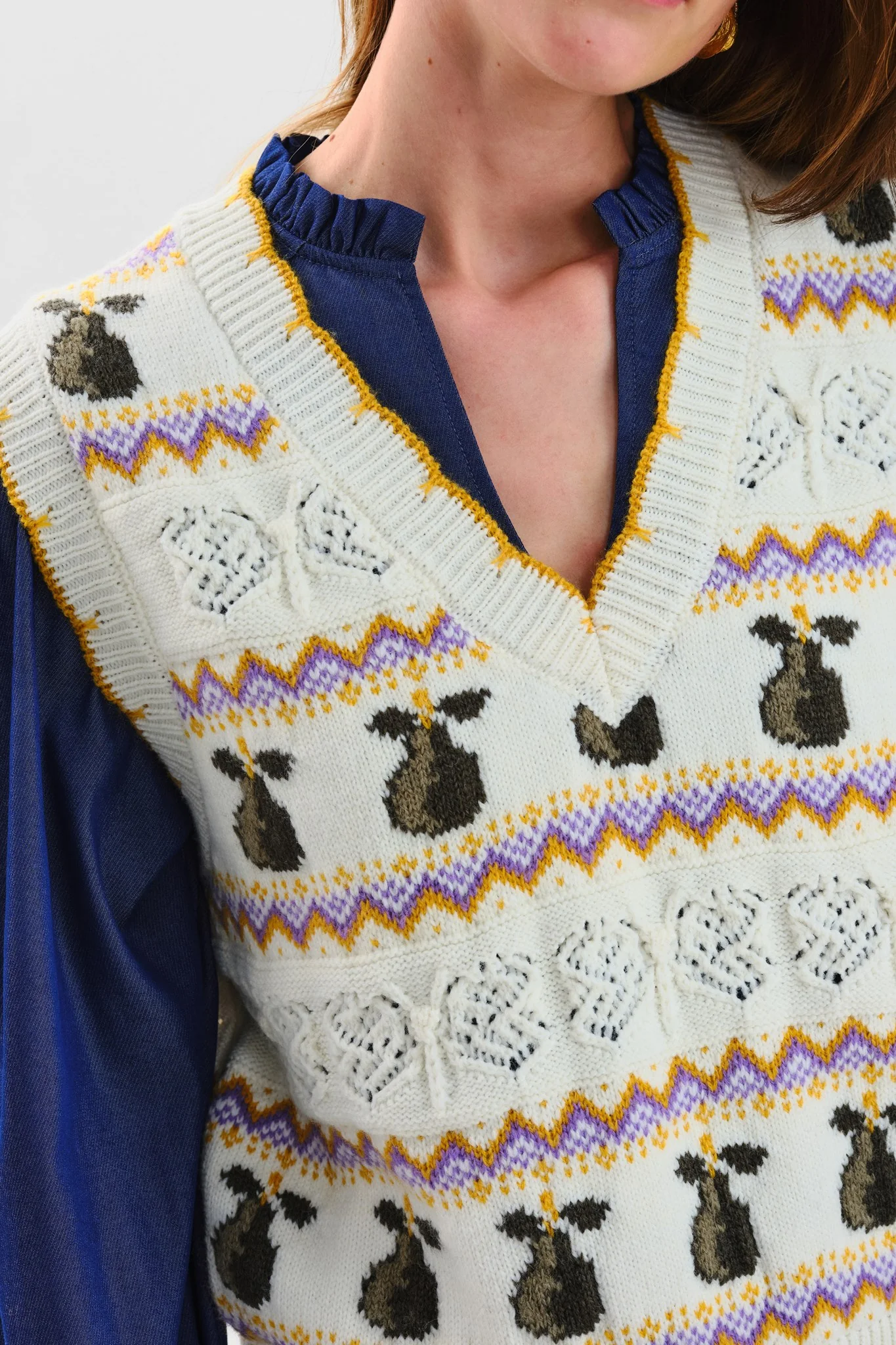 NUEBBALENE WAISTCOAT - Cloud Dancer - Image 4