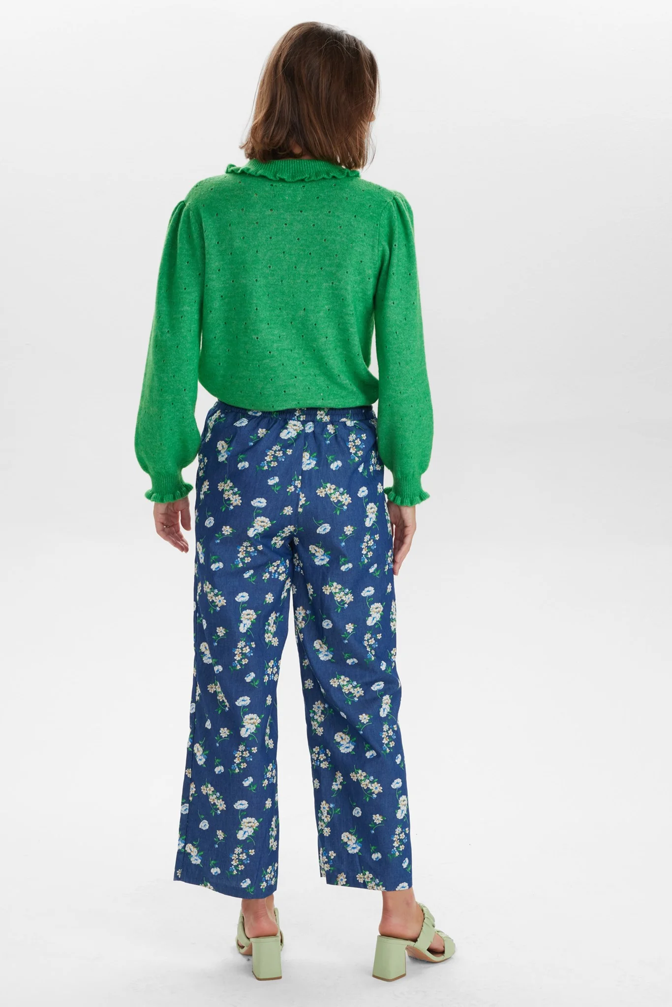 NUEDELLE PANT W/O RUFFLE - Medium Blue Denim - Image 2
