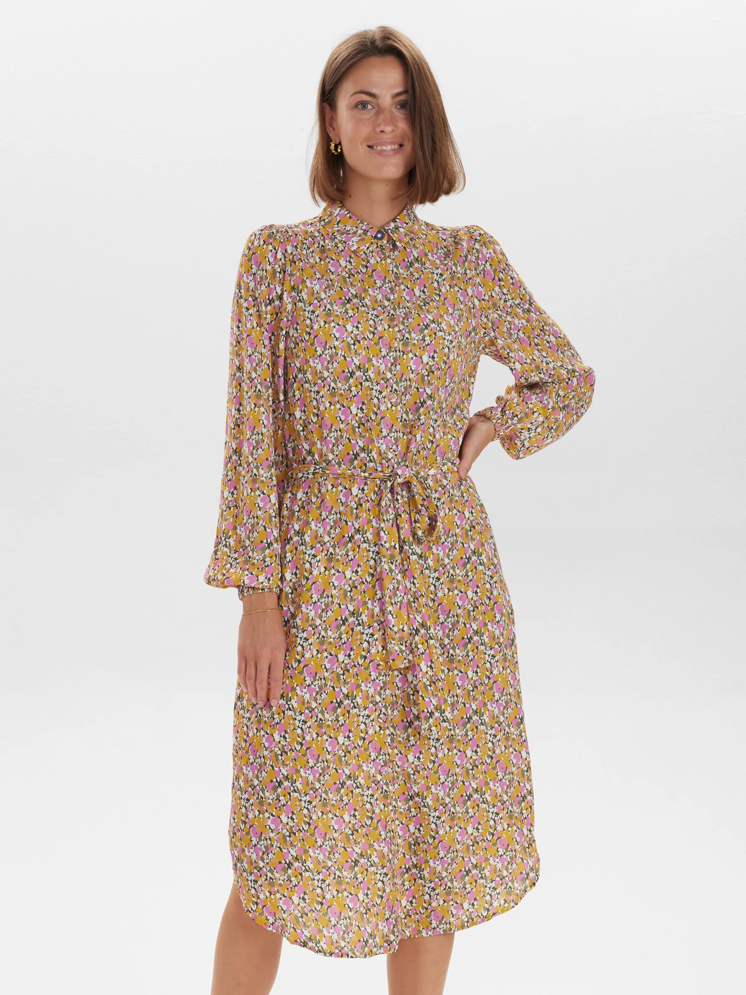 NUEDISSI L/S DRESS - Climbing Ivy