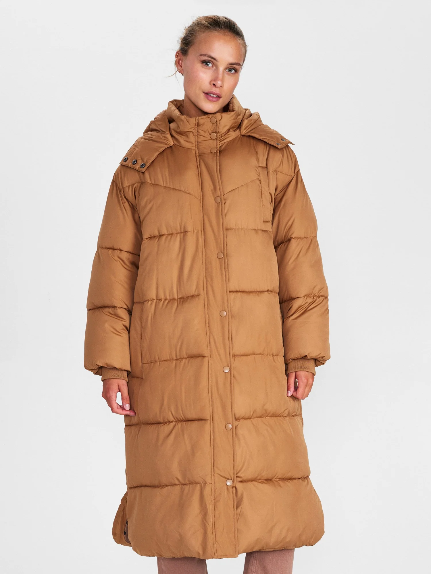 NUEDITTE LONG JACKET - Tobacco Brown