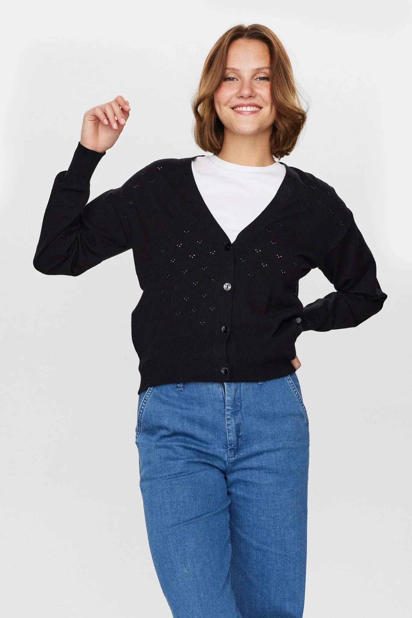 NUEDNA CARDIGAN  - Caviar