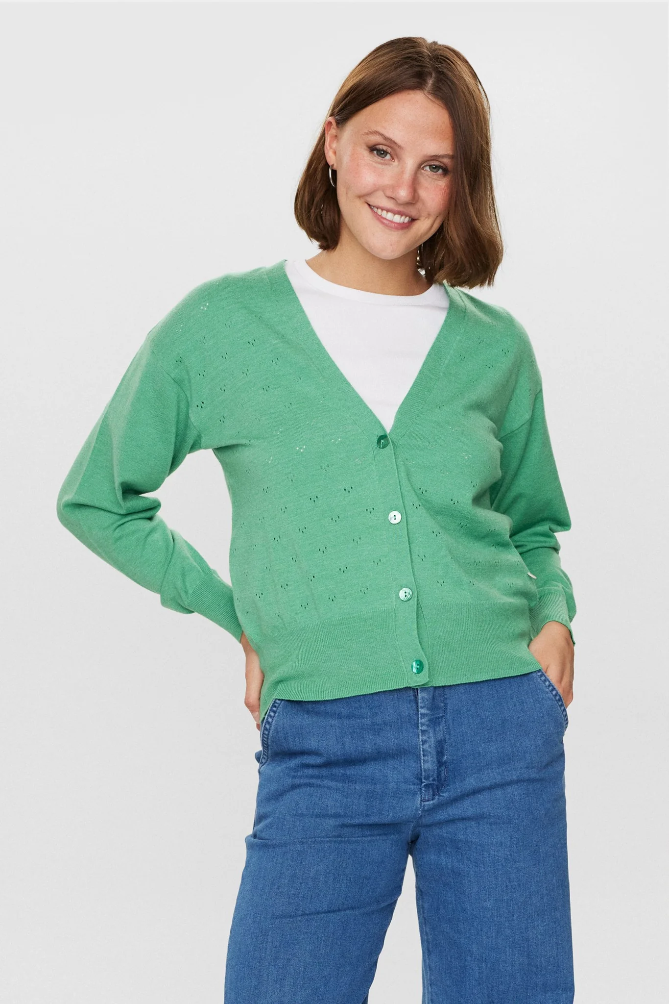 NUEDNA CARDIGAN  - Green Spruce