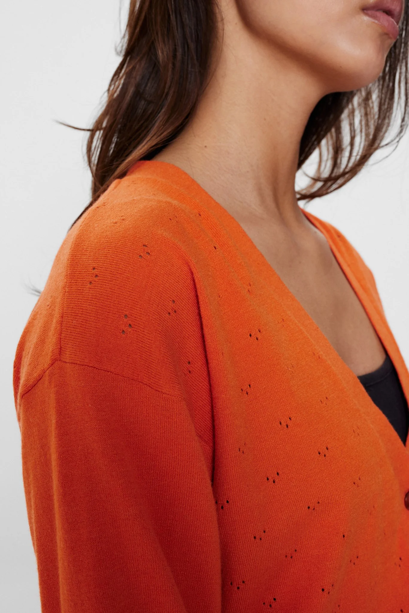 NUEDNA CARDIGAN - Red Orange - Image 5