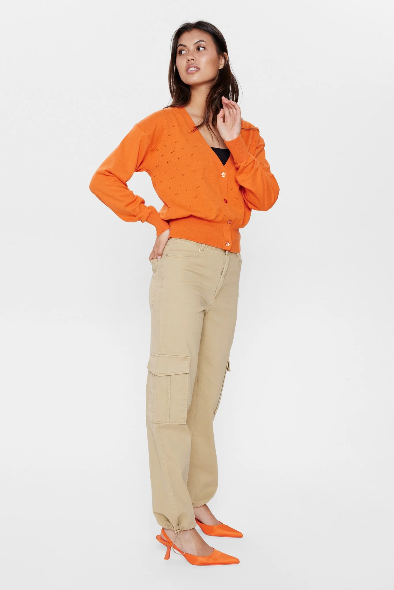 NUEDNA CARDIGAN - Red Orange - Image 6