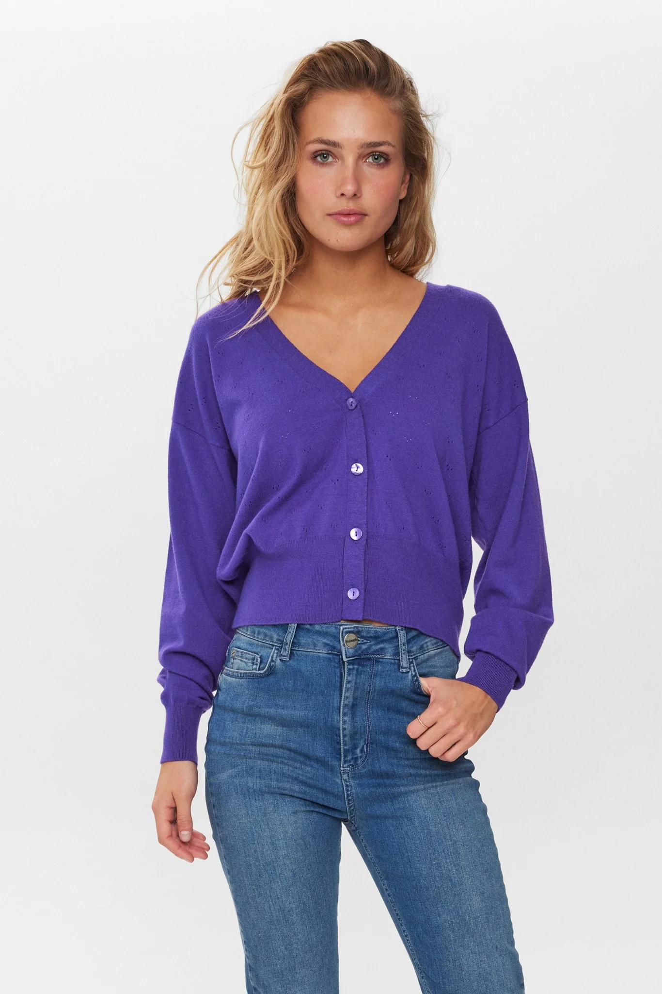 NUEDNA CARDIGAN  - Tillandsia Purple
