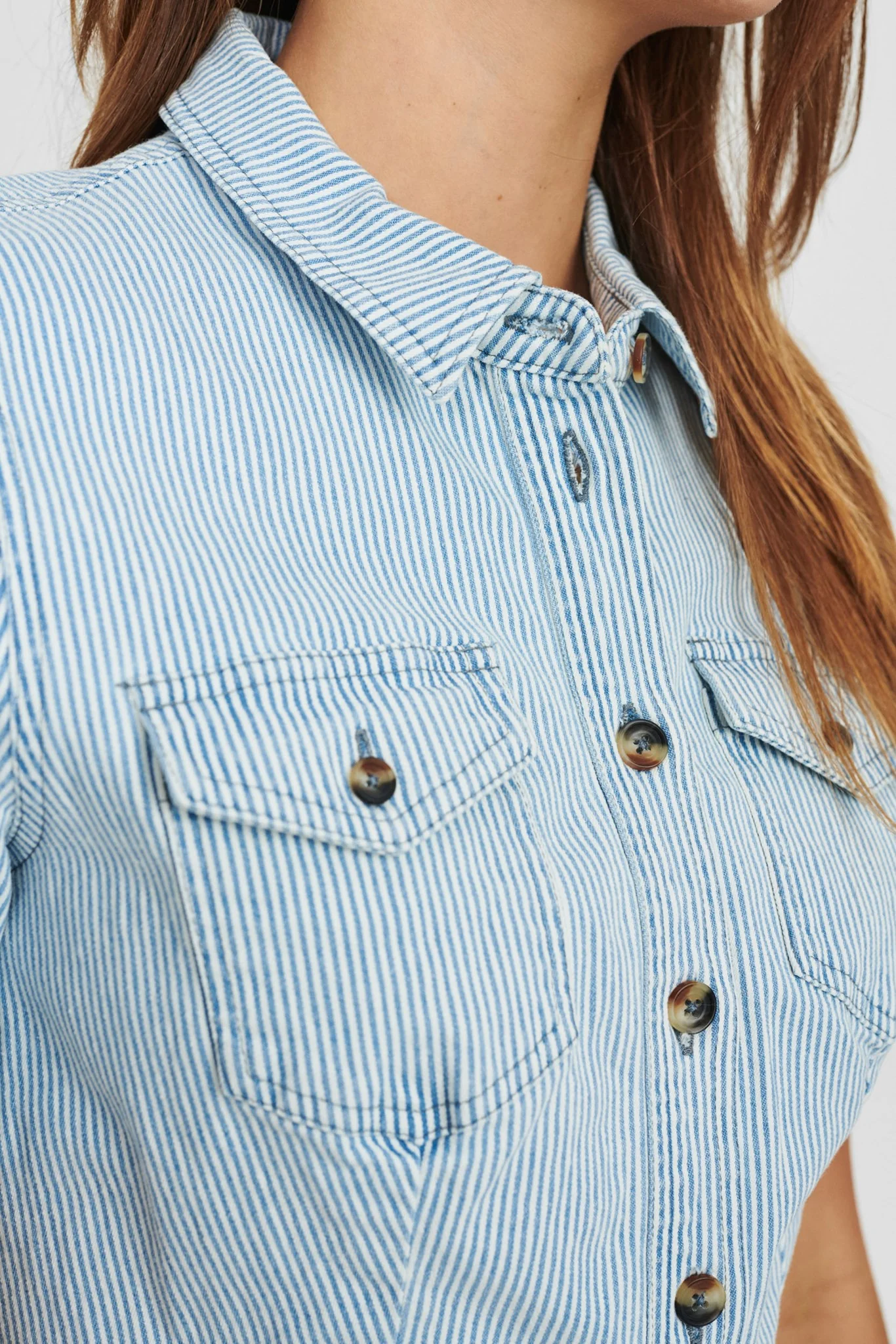 NUELAINE DRESS - Blue Stripe - Image 4