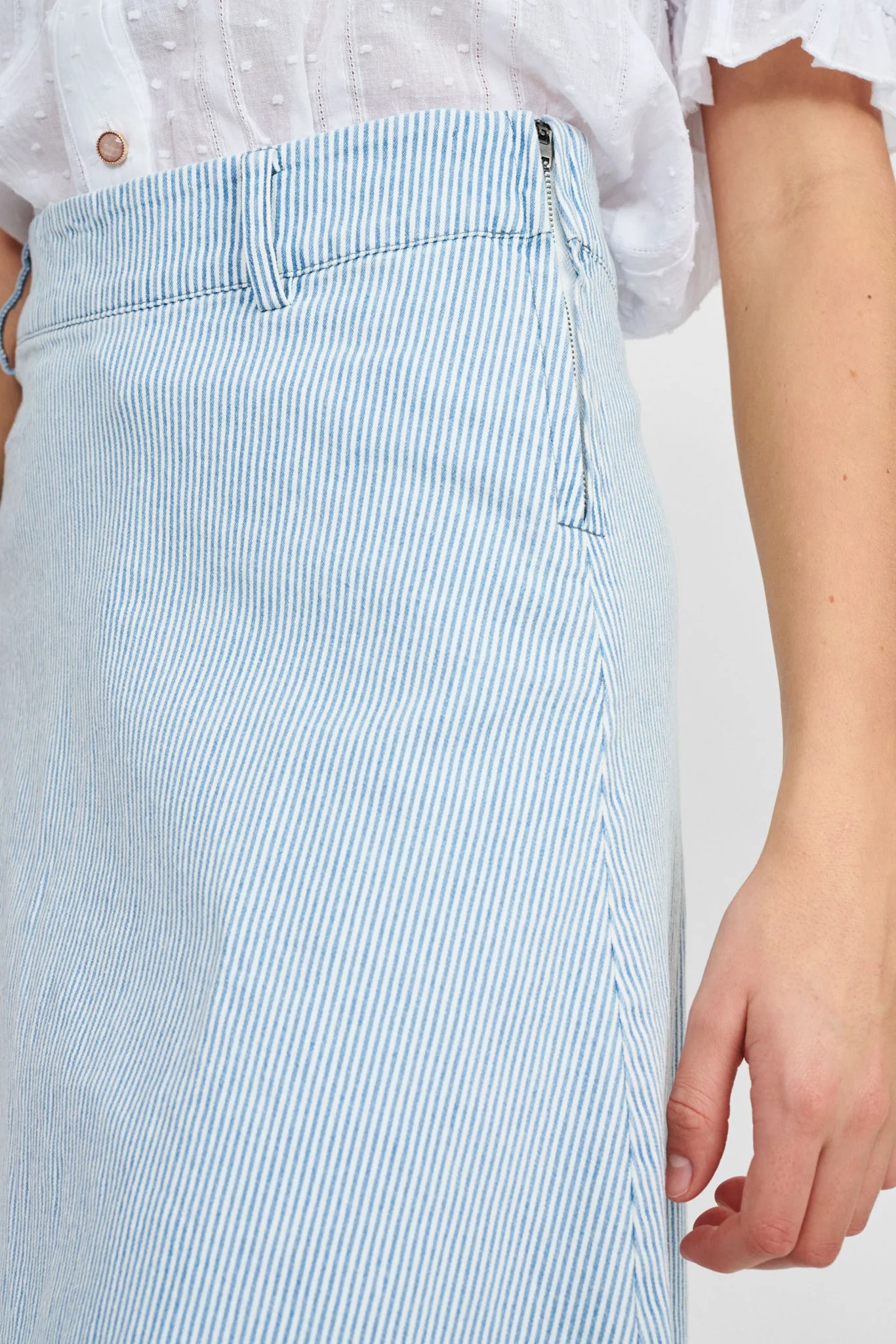NUELAINE SKIRT  - Blue Stripe - Image 4