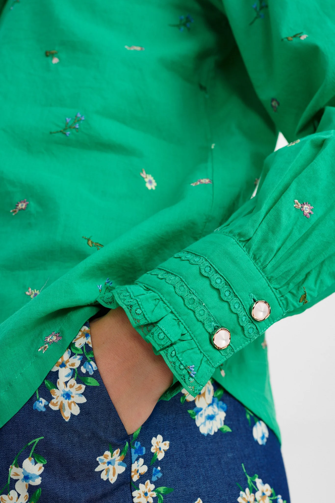 NUELBA LS SHIRT - Simply Green - Image 5