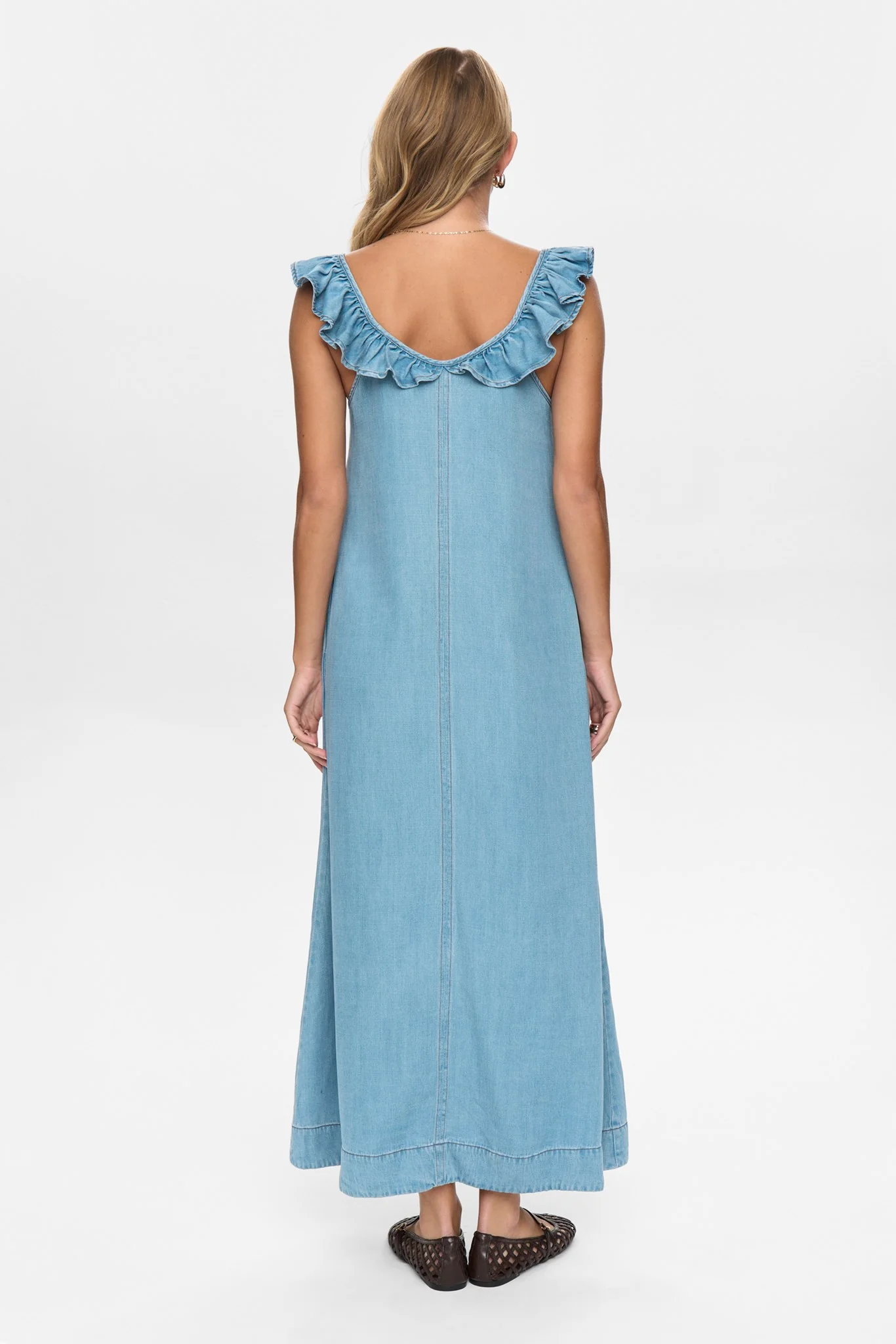 NUELIDA DRESS - Light Blue Denim - Image 2