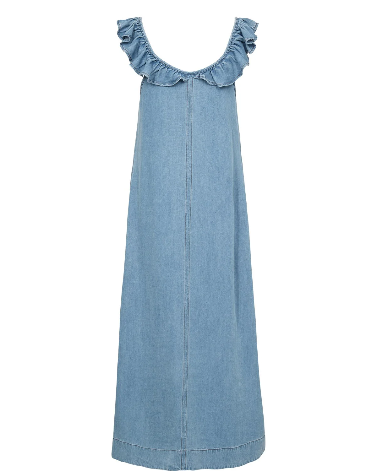 NUELIDA DRESS - Light Blue Denim - Image 7