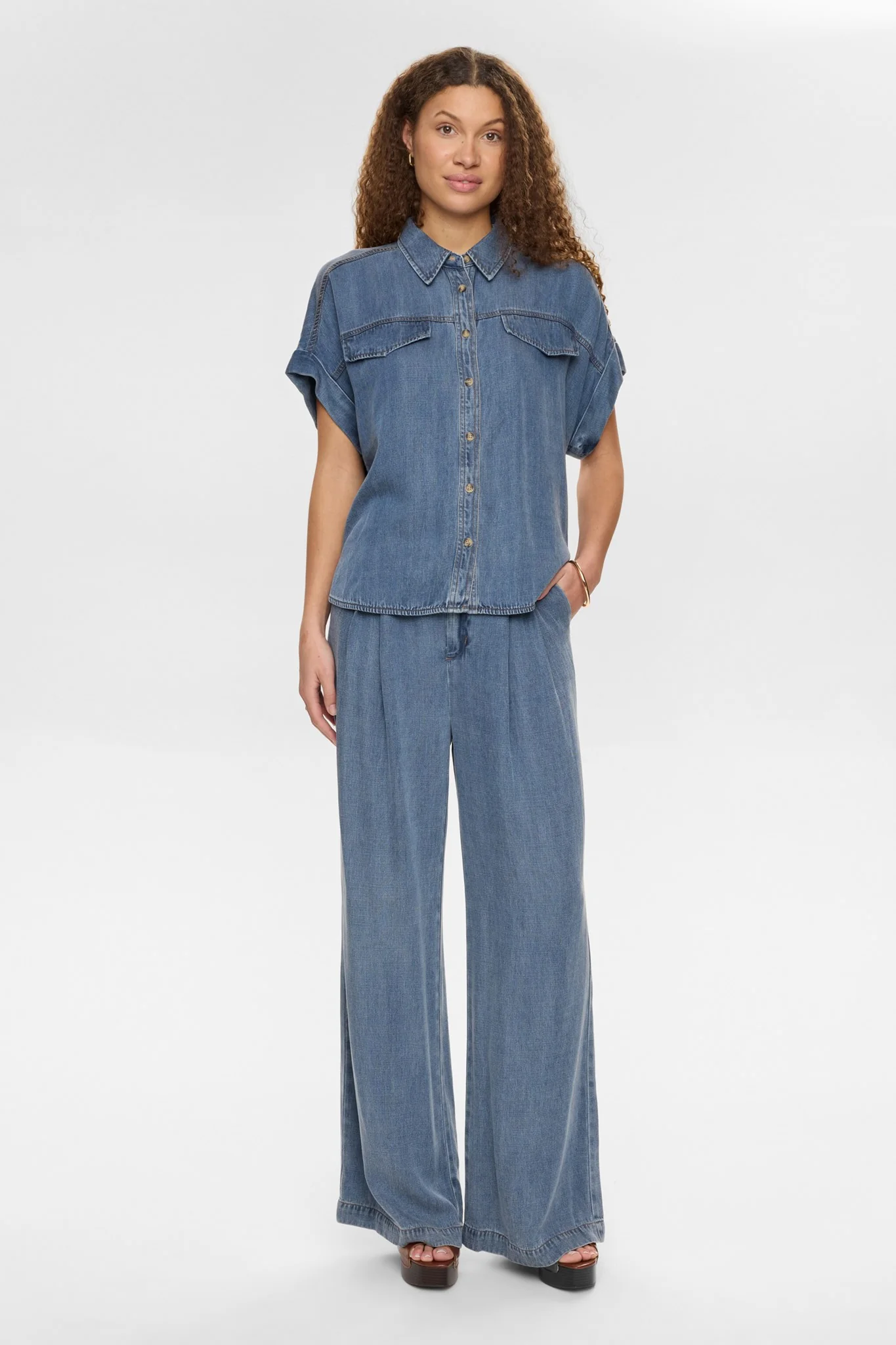 NUELIDA PANTS - Snow Washed Denim