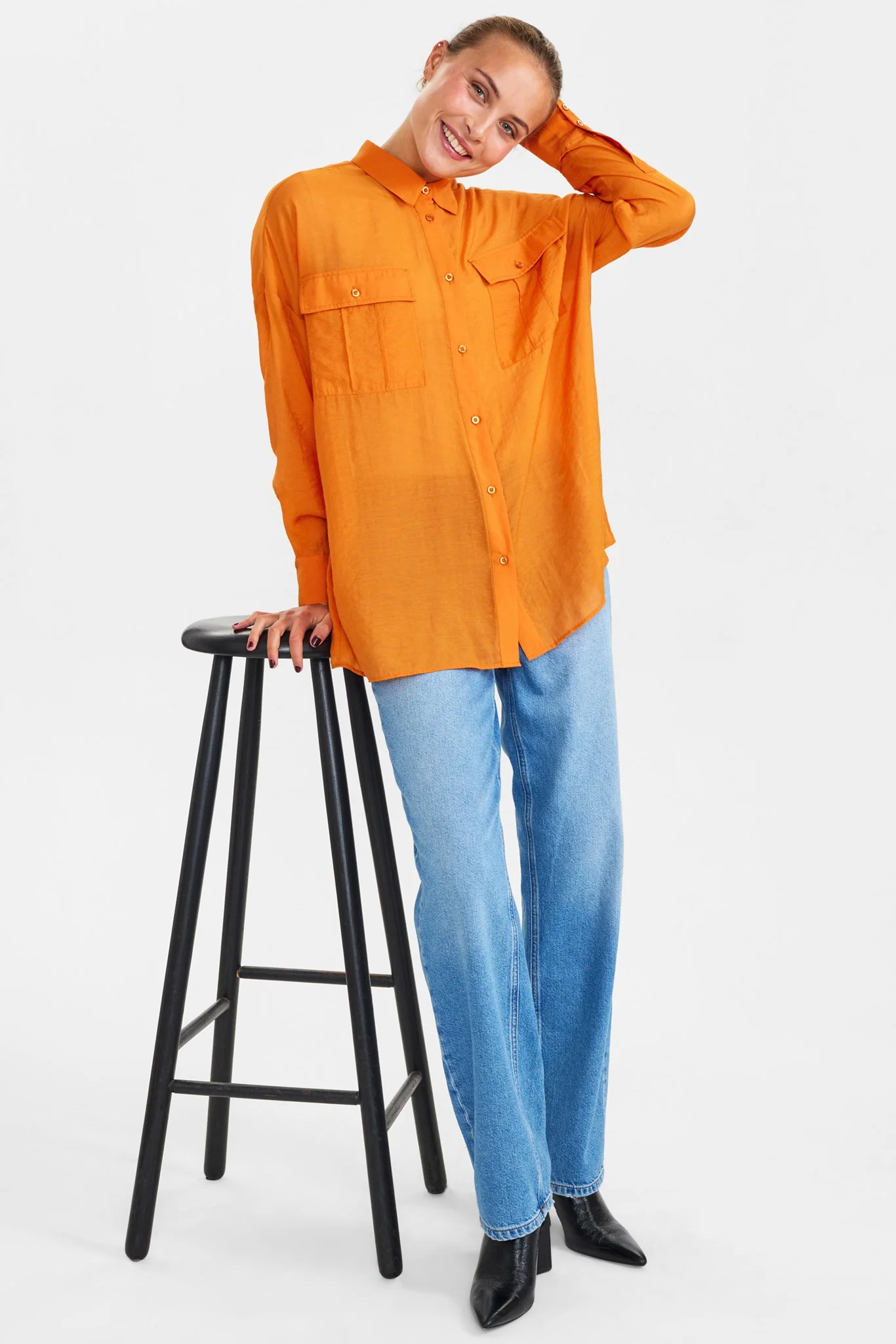 NUELINAM LS SHIRT - Marmelade - Image 6