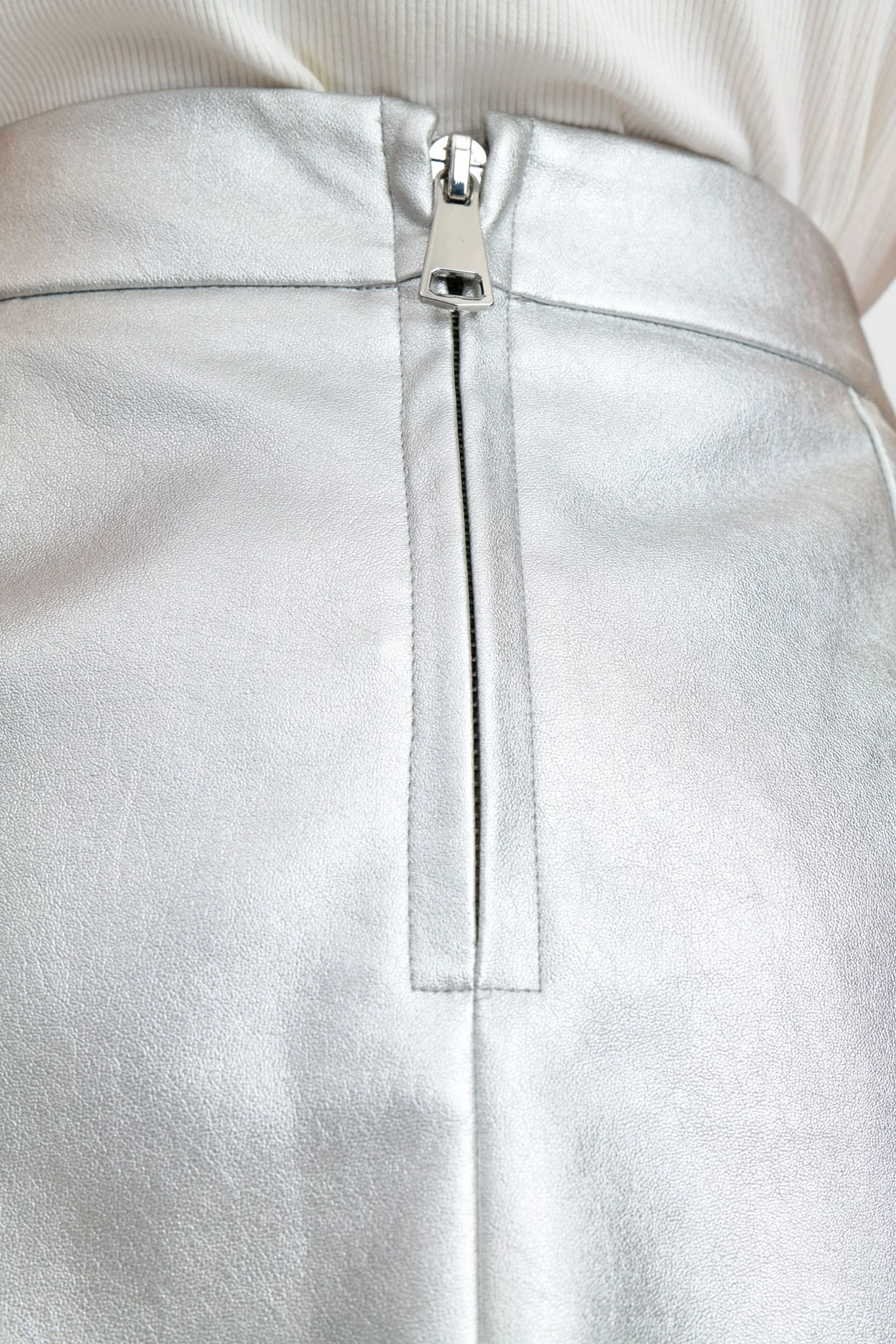 NUELLANORA METALLIC SKIRT - Silver - Image 4