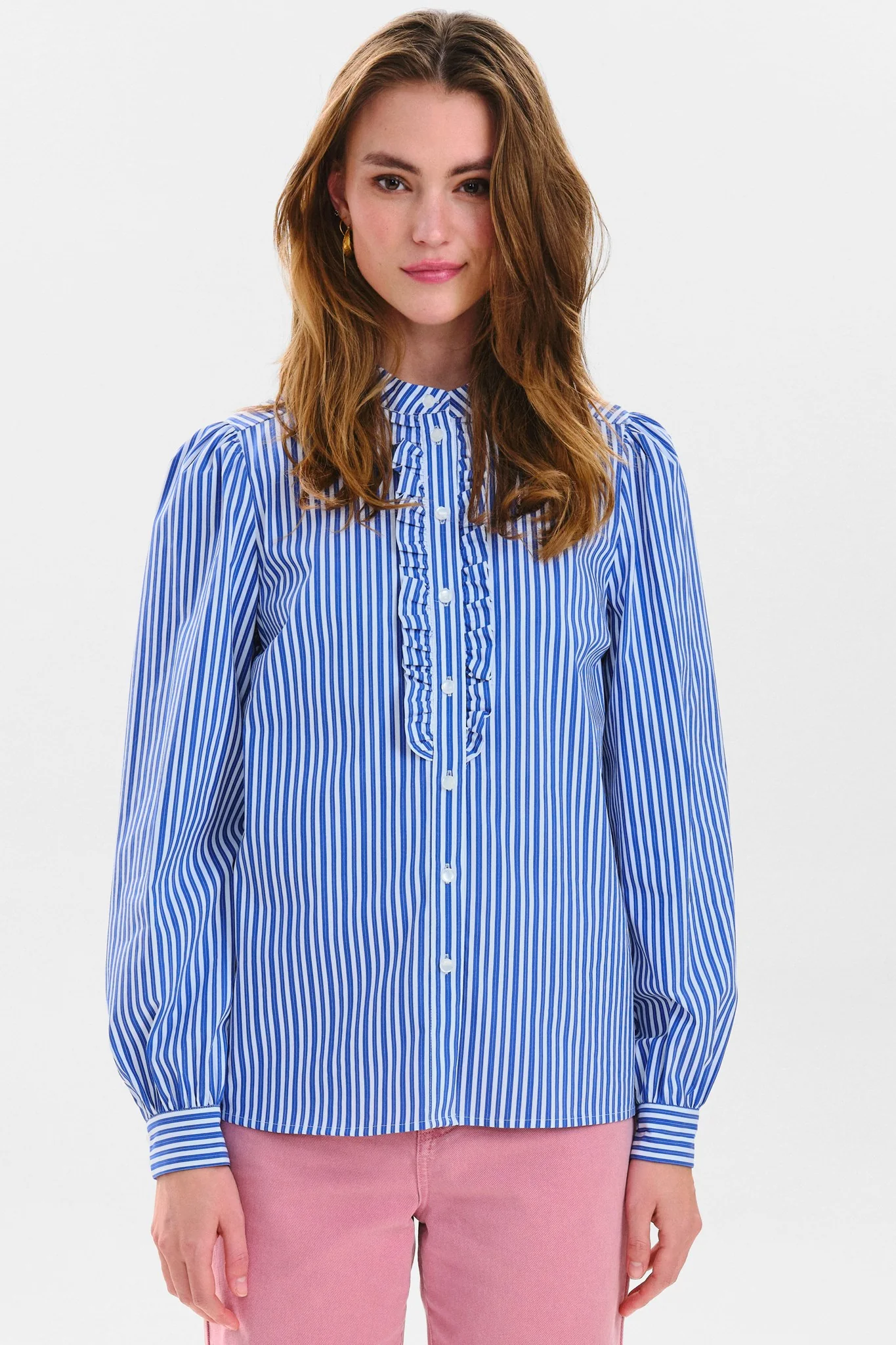 NUELVIRA RUFFLE SHIRT - Marlin