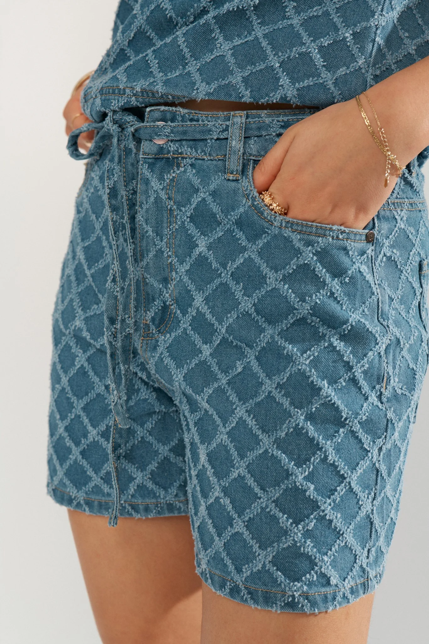 NUEMILIA SHORTS - Medium Blue Denim - Image 4