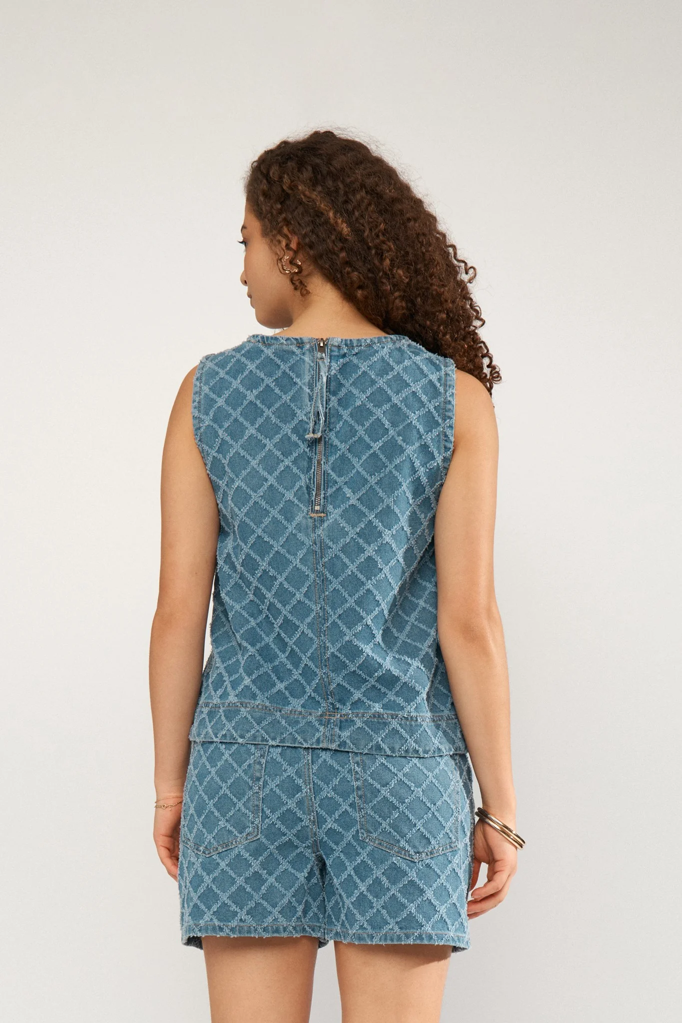 NUEMILIA TOP - Medium Blue Denim - Image 2