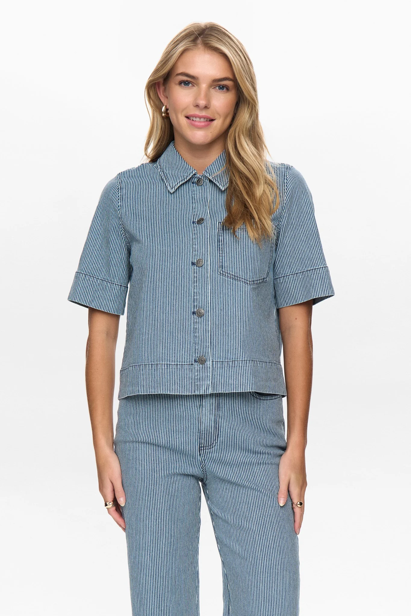 NUERINA SHIRT - Medium Blue Denim