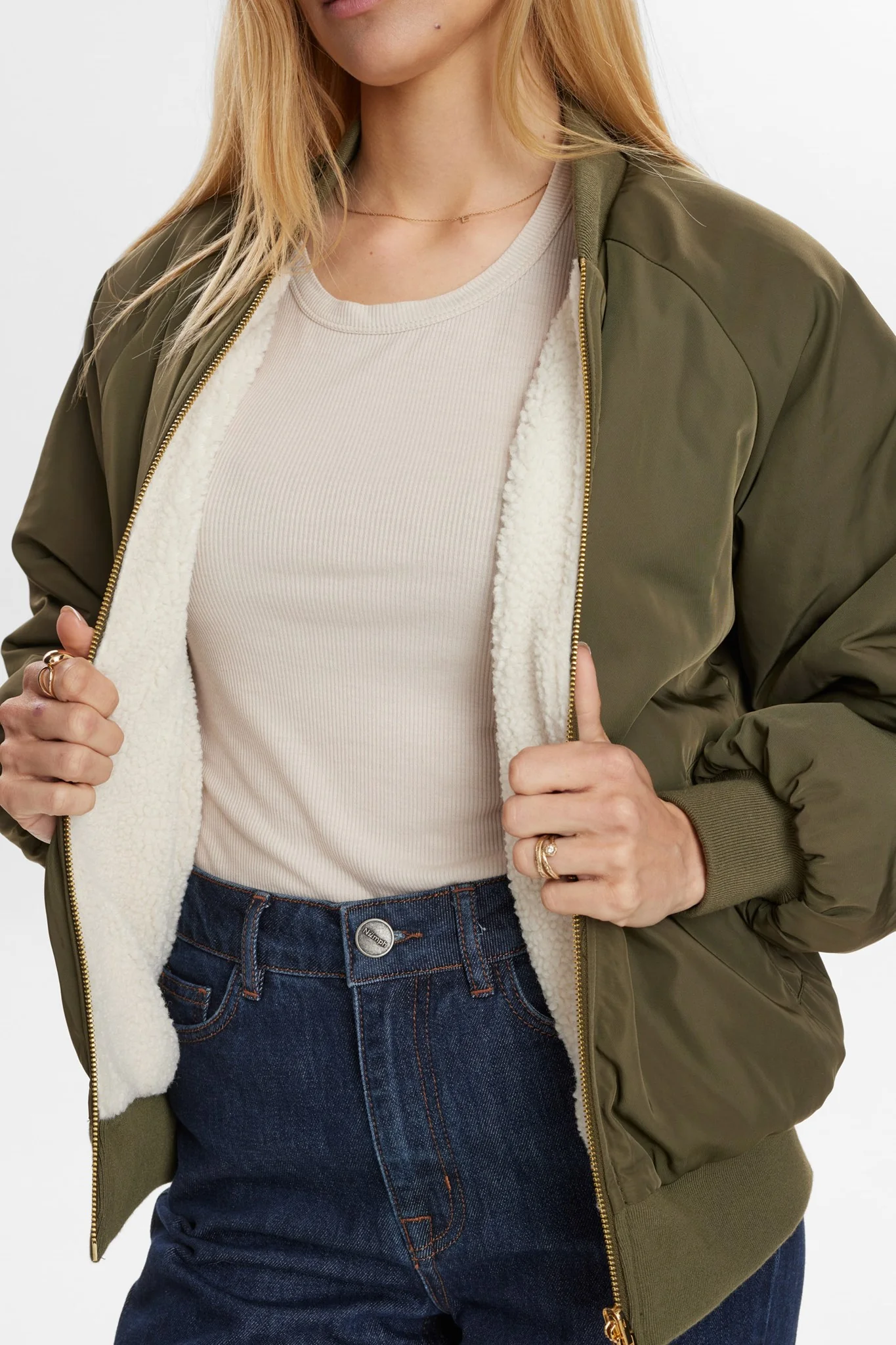 NUETERA REVERSIBLE JACKET - Grape leaf - Image 5