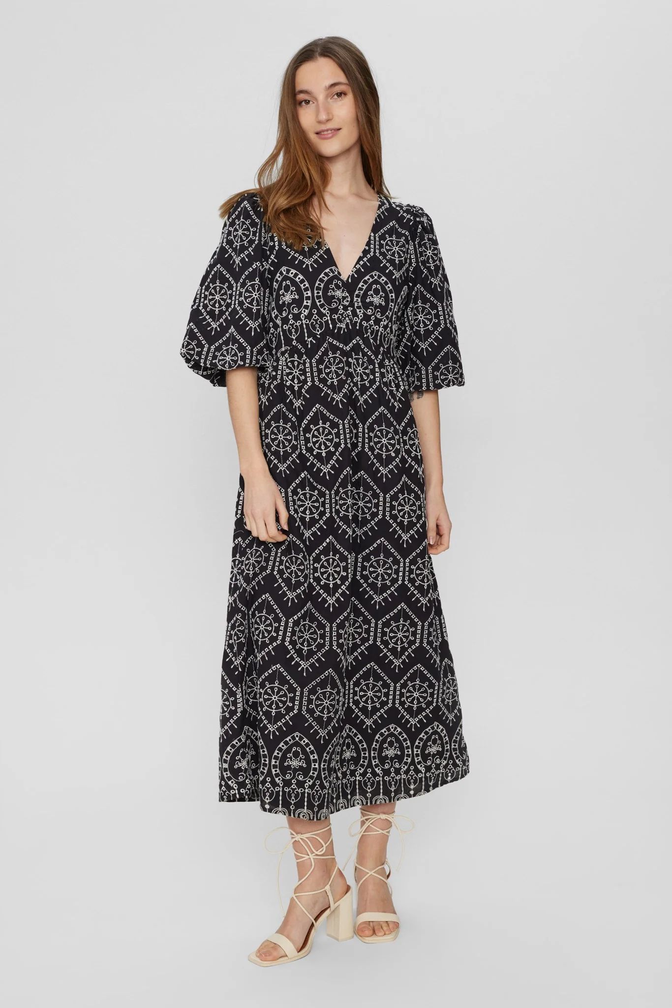 NUEVELYN CONTRAST  DRESS - Caviar - Image 3