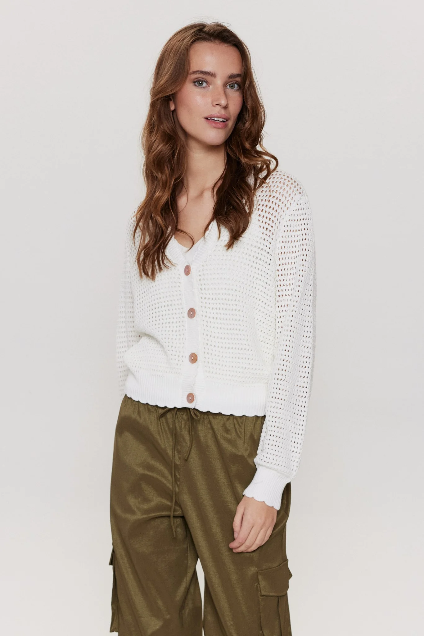 NUFANTIA CARDIGAN  - Cloud Dancer