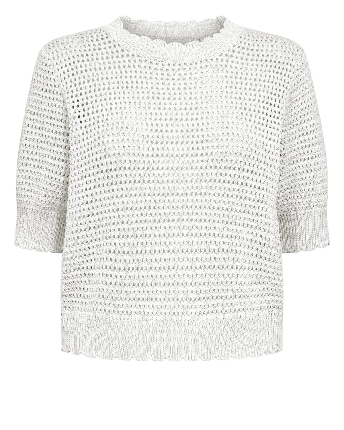 NUFANTIA SS PULLOVER - Cloud Dancer