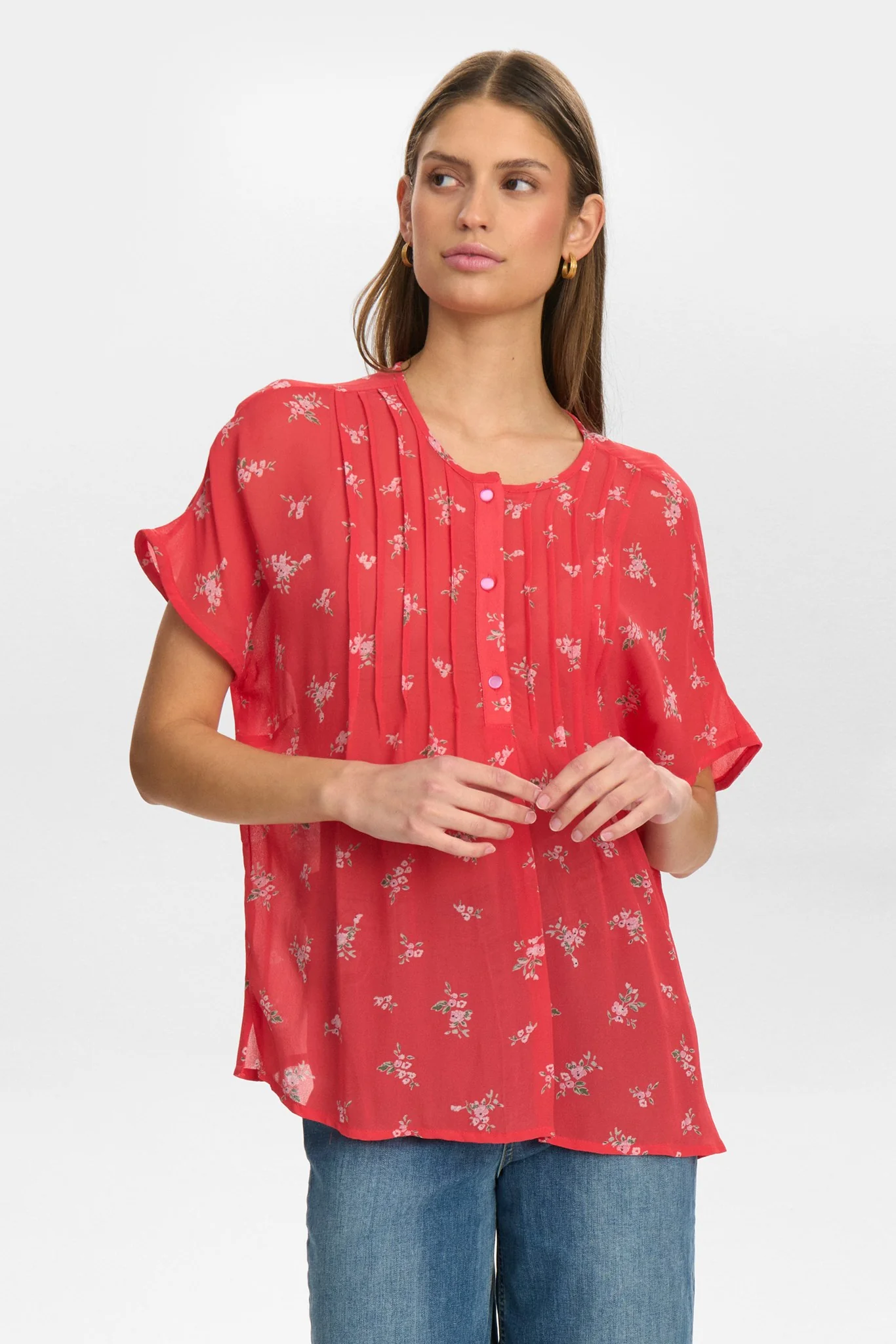 NUFELICITY BLOUSE - Geranium