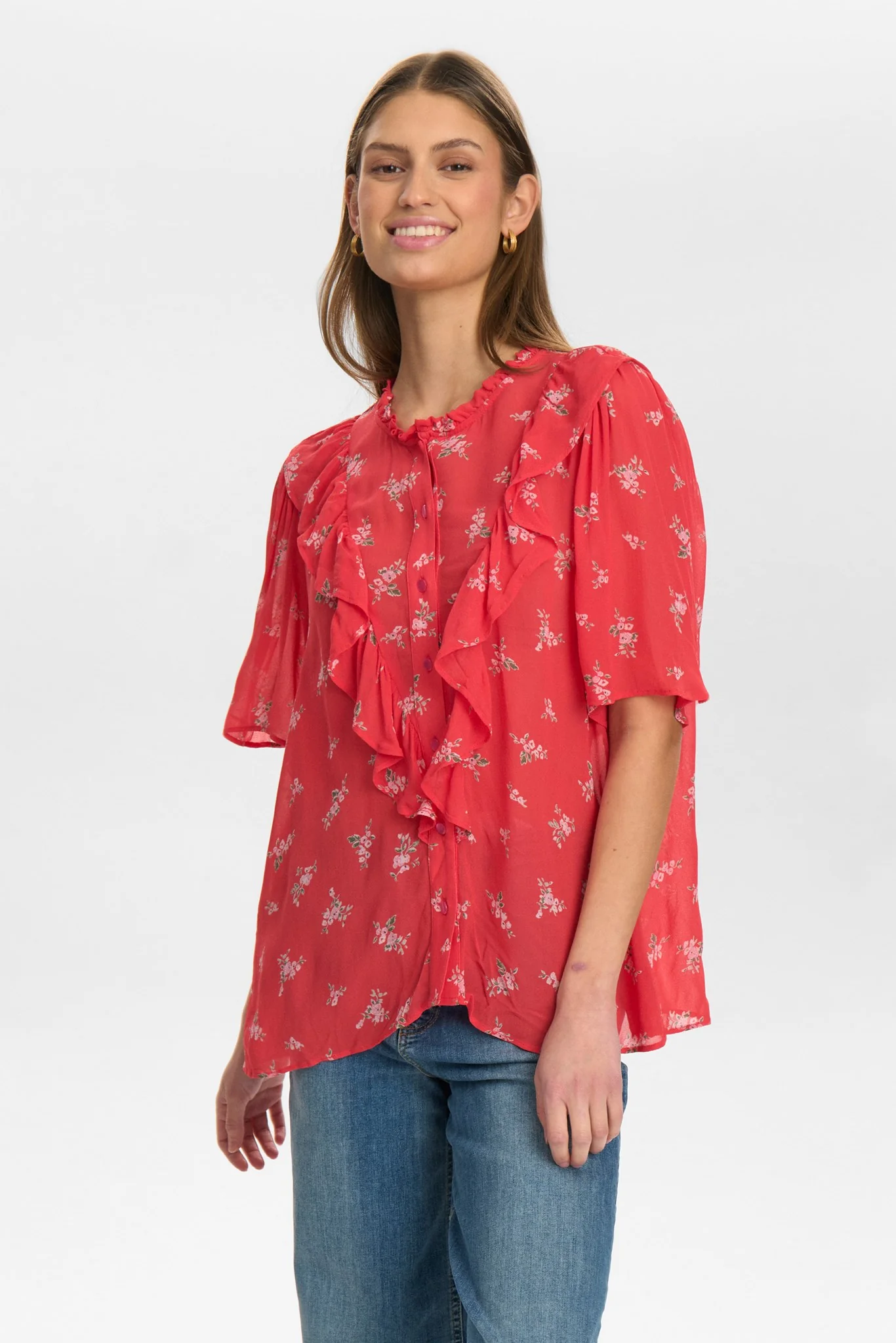 NUFELICITY SS SHIRT - Geranium