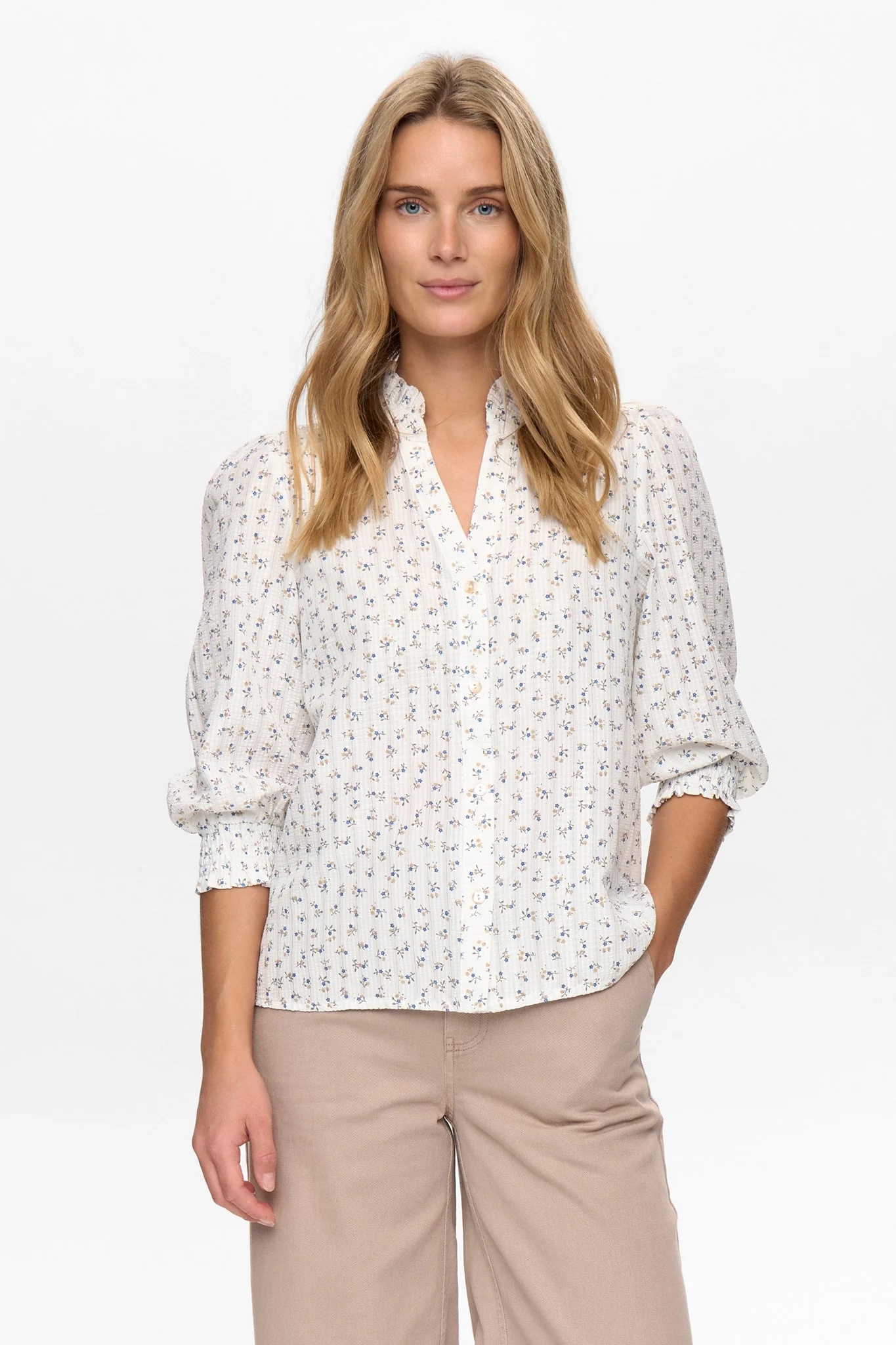 NUFENJA SHIRT - Gray Blue