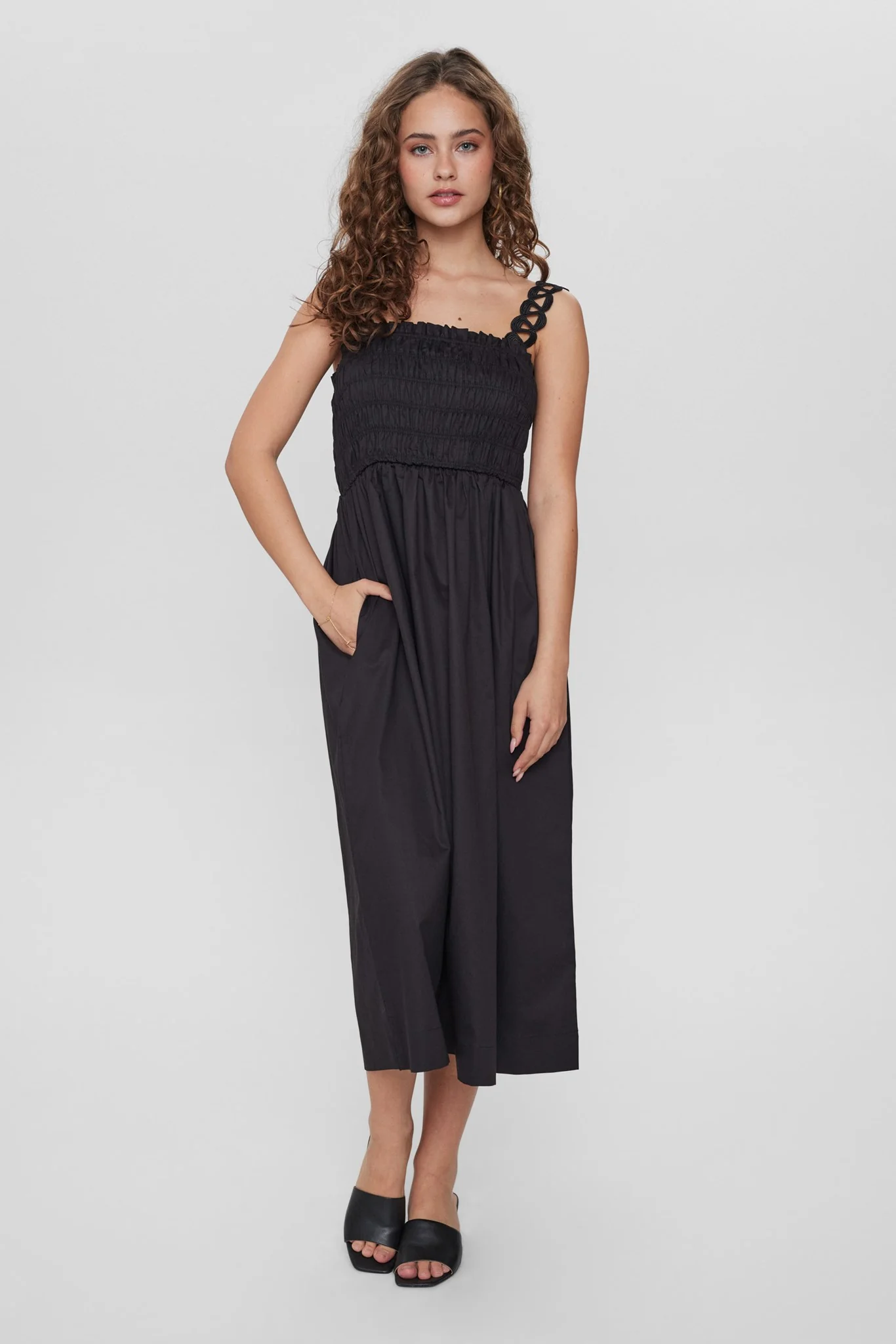 NUFIA STRAP DRESS - Caviar - Image 3