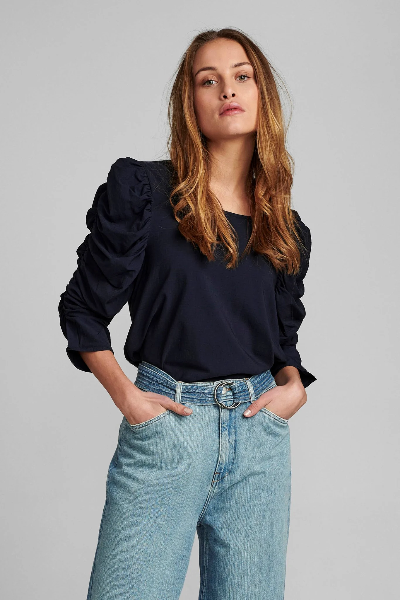 NUFIONA BLOUSE - Dark Sapphire